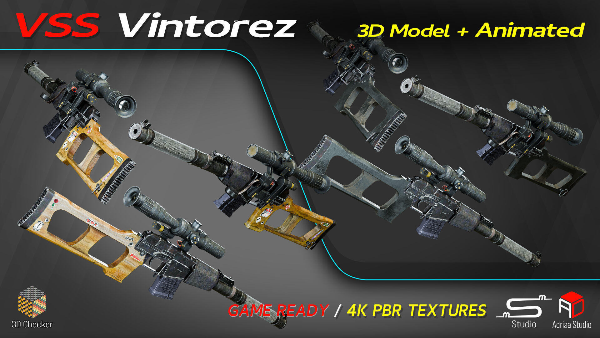 Vss Vintorez Low-poly 3D model_4