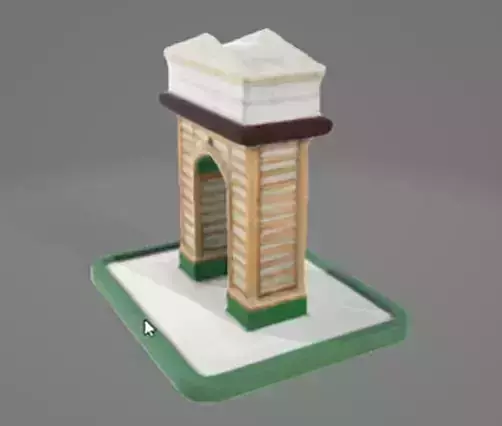 Gateway of India Realistic 3D Model with Detailed Architecture