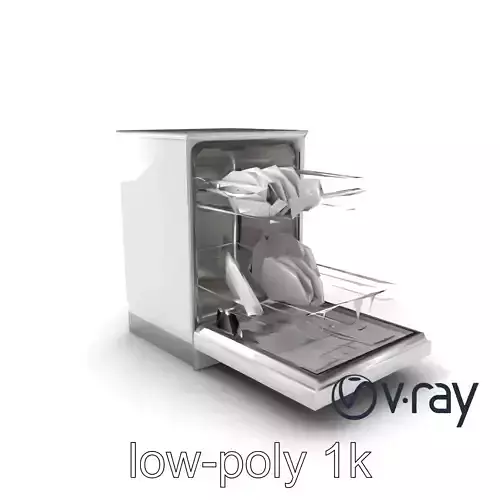 Advanced Dishwasher Contemporary Design model pack Low-poly 3D model