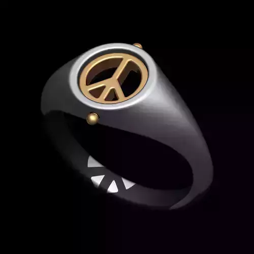 Peace Symbol Ring