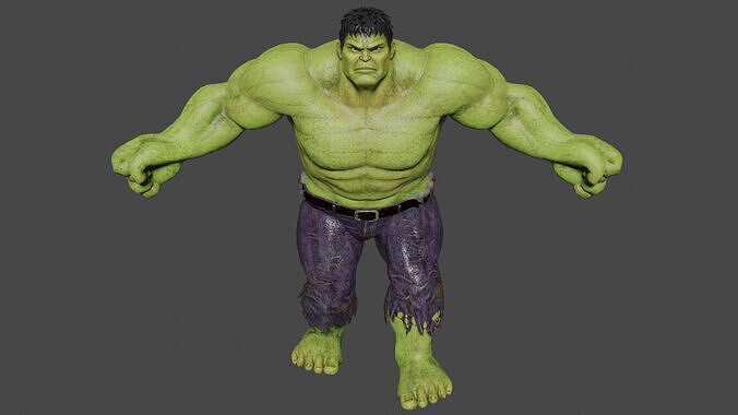 The Incredible Hulk  Low-poly 3D model