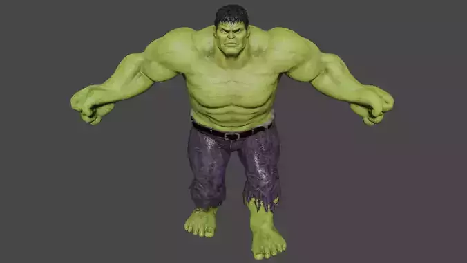 The Incredible Hulk  Low-poly 3D model