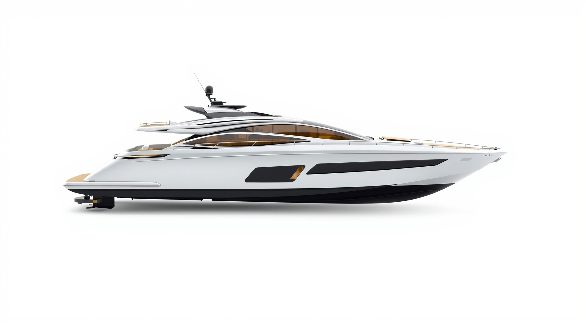 Super-Speed Luxury Yacht Model Pack with Aerodynamic Styling Low-poly 3D model_4