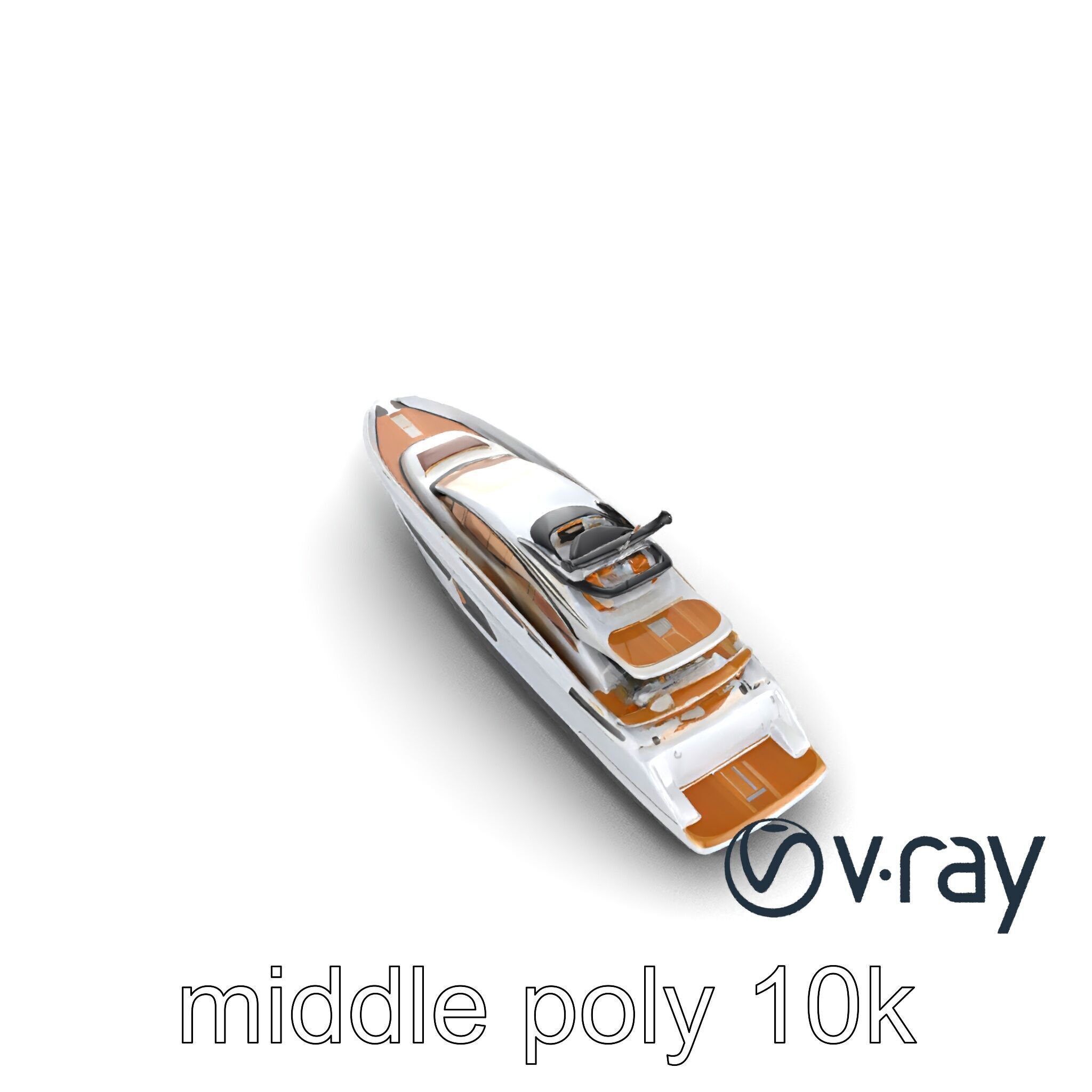 Super-Speed Luxury Yacht Model Pack with Aerodynamic Styling Low-poly 3D model_20