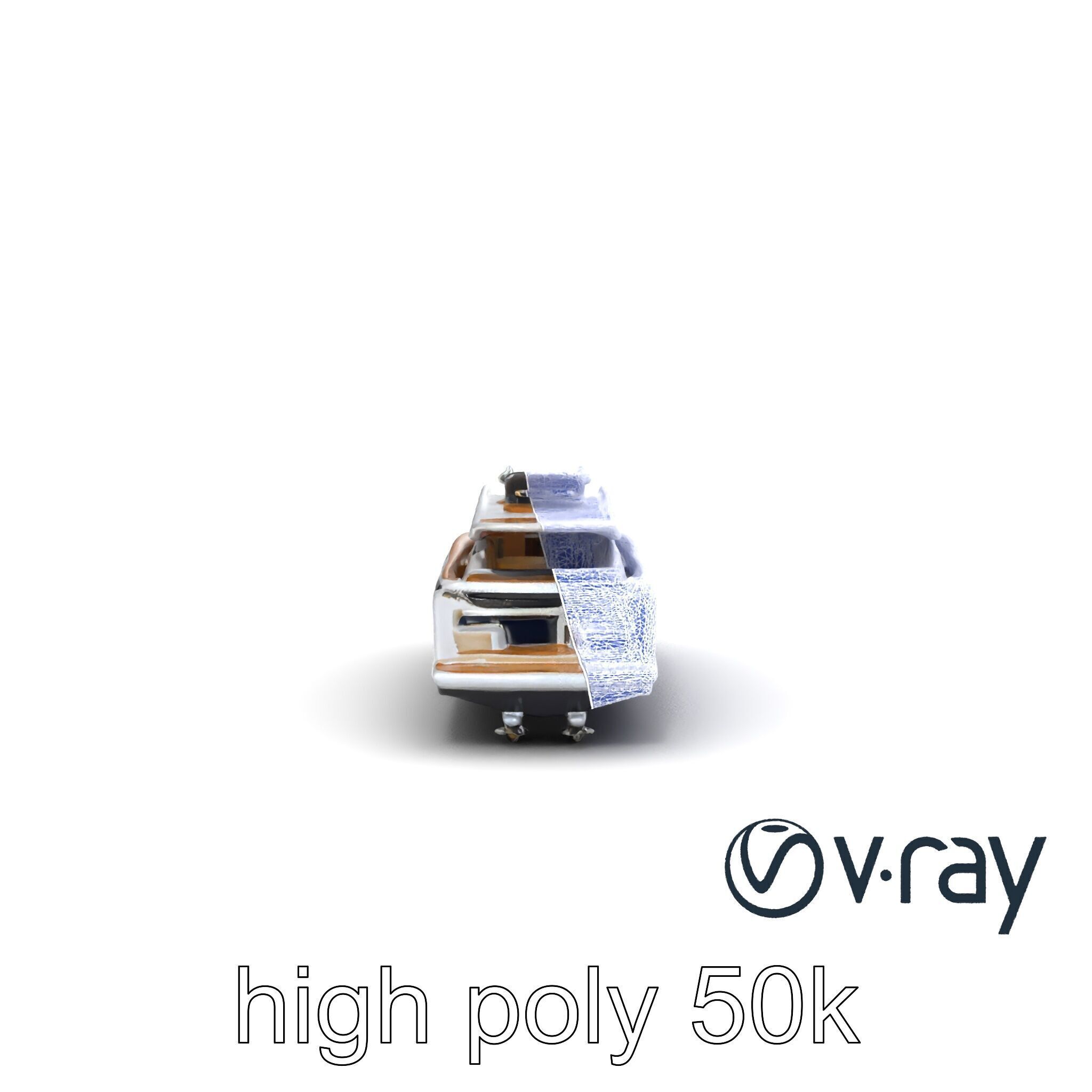 Super-Speed Luxury Yacht Model Pack with Aerodynamic Styling Low-poly 3D model_28