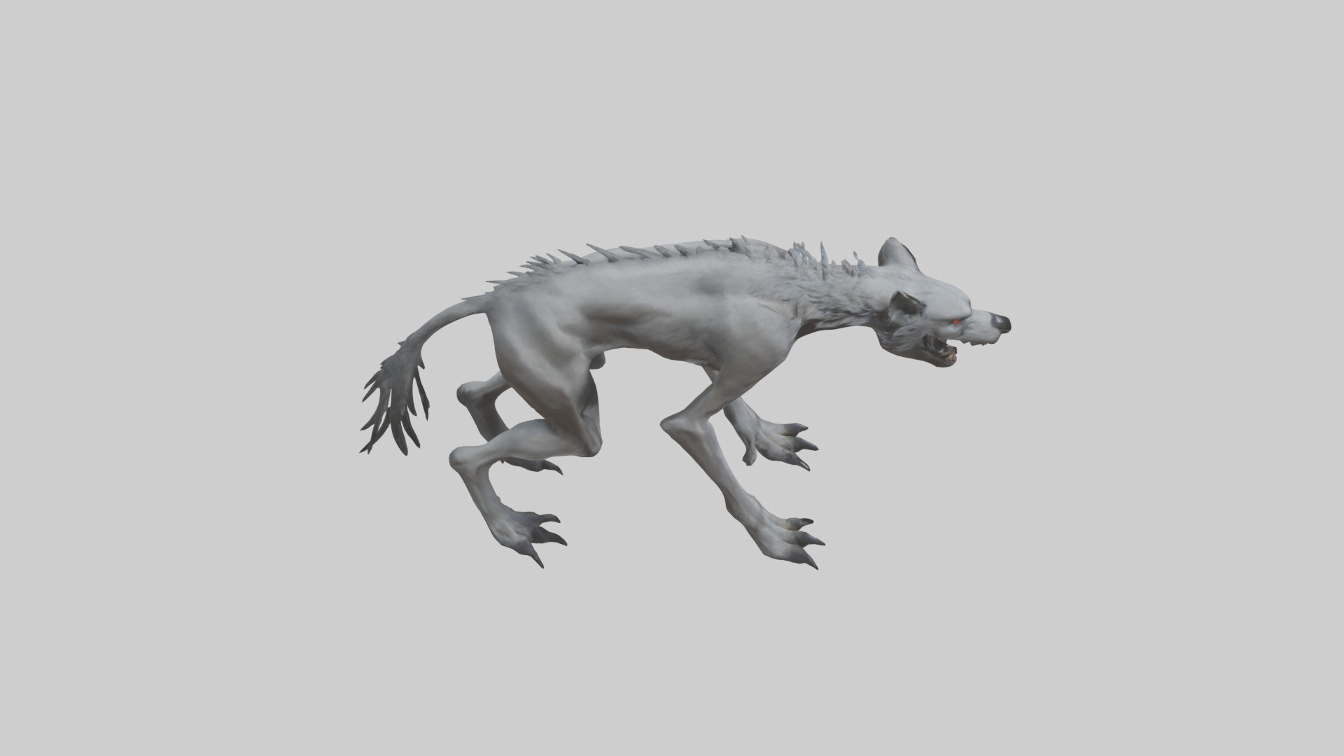 Mutated Wolf model Low-poly 3D model_18