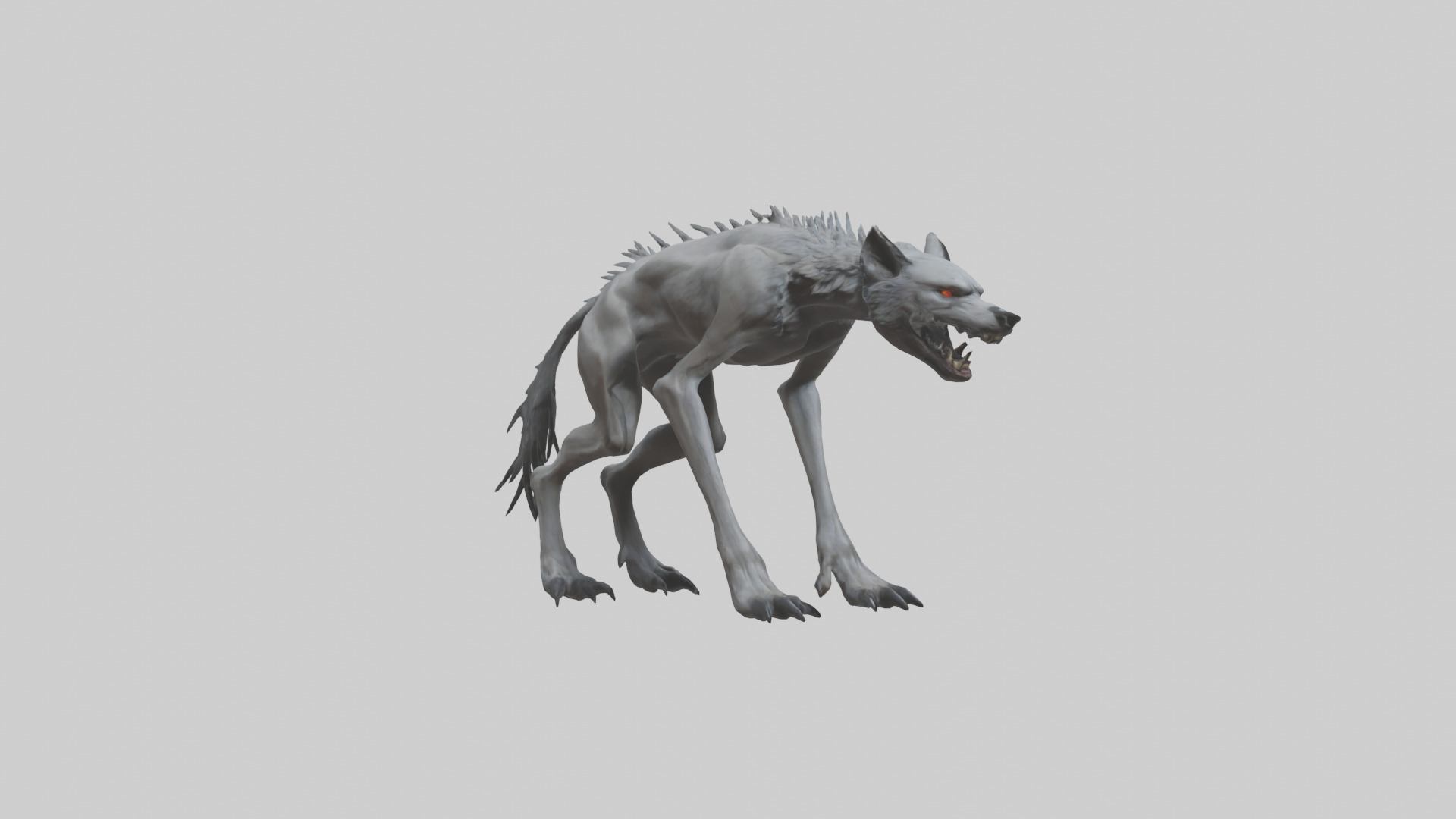 Mutated Wolf model Low-poly 3D model_11