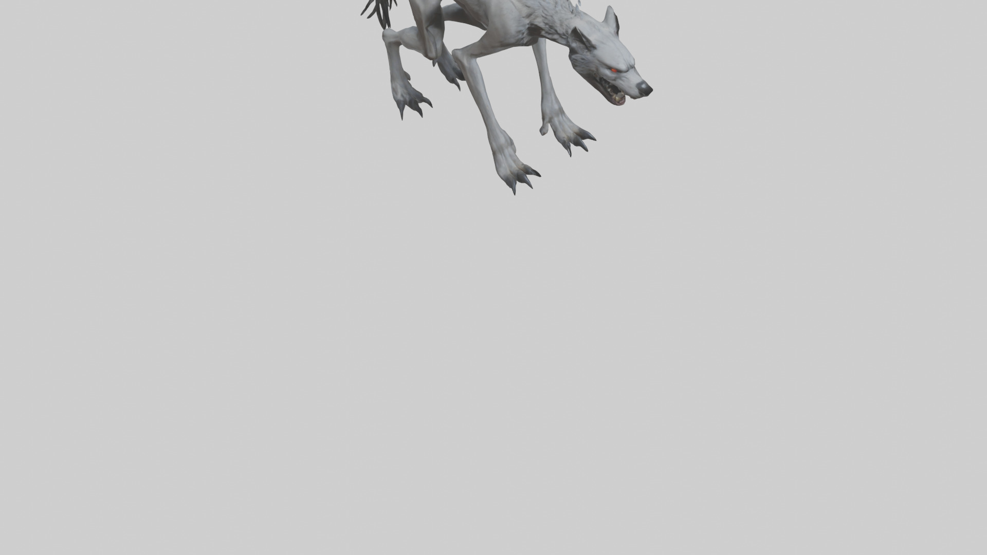 Mutated Wolf model Low-poly 3D model_6