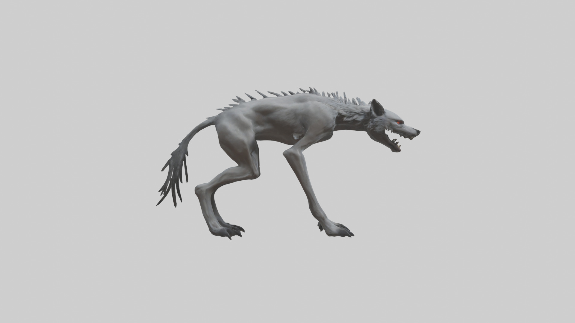 Mutated Wolf model Low-poly 3D model_13