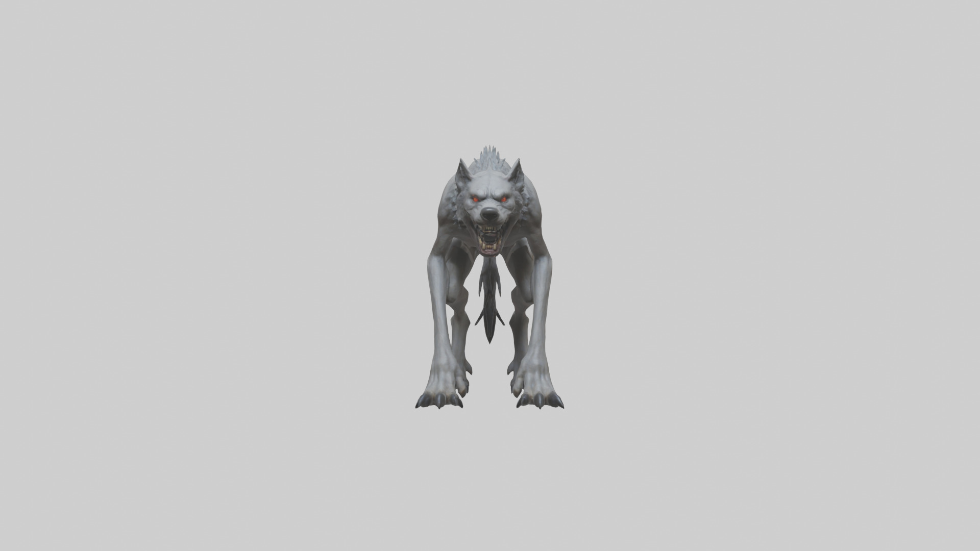 Mutated Wolf model Low-poly 3D model_9