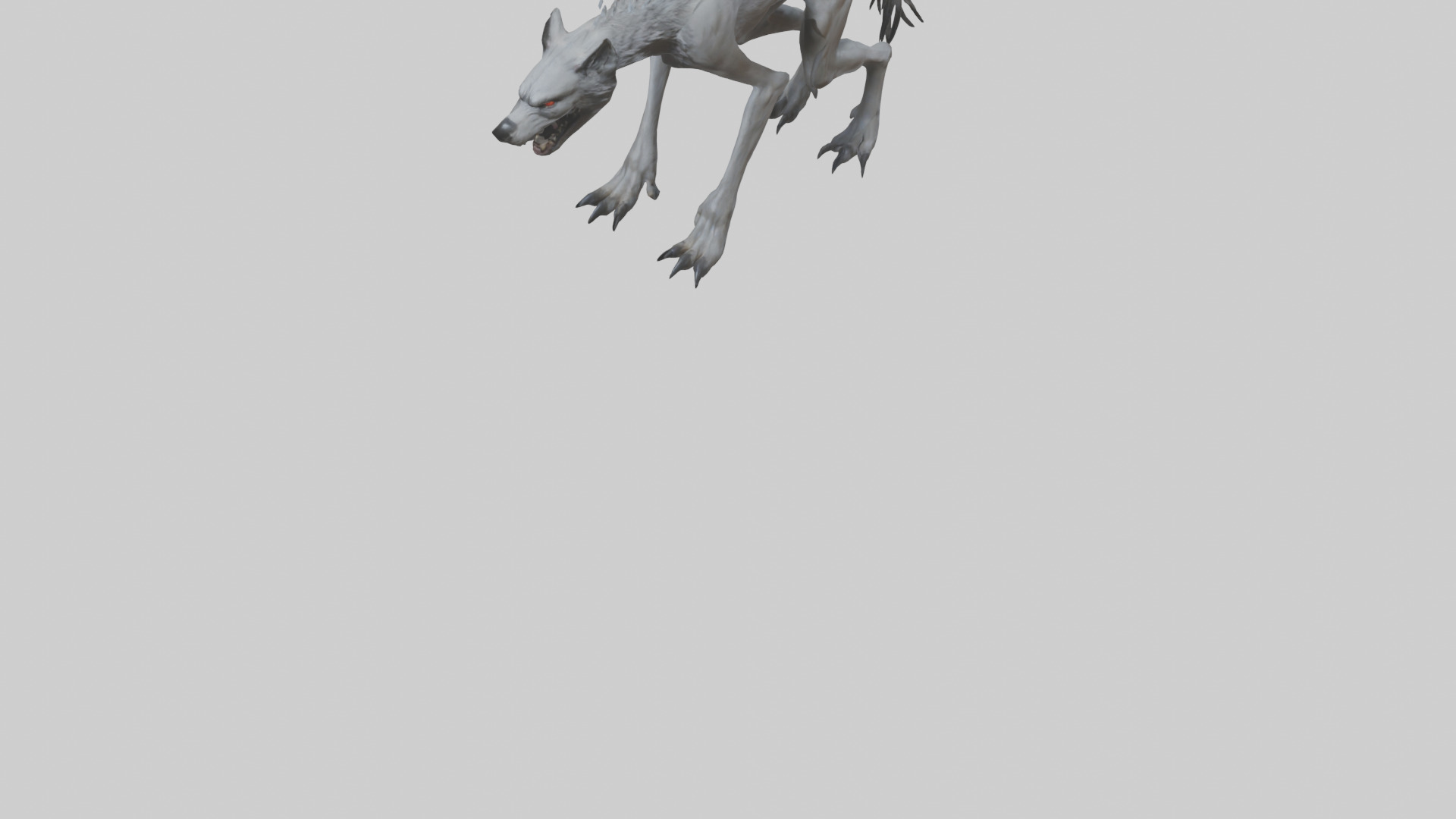 Mutated Wolf model Low-poly 3D model_5