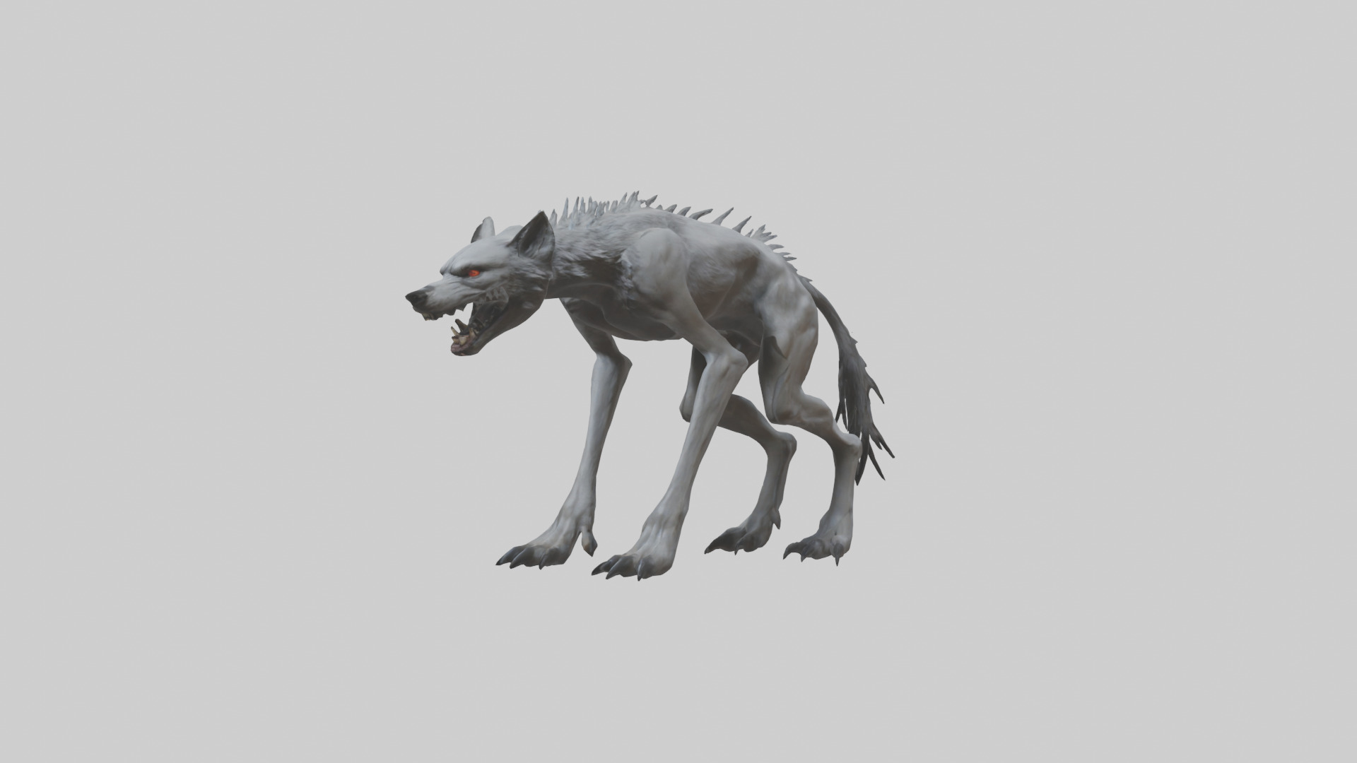 Mutated Wolf model Low-poly 3D model_8