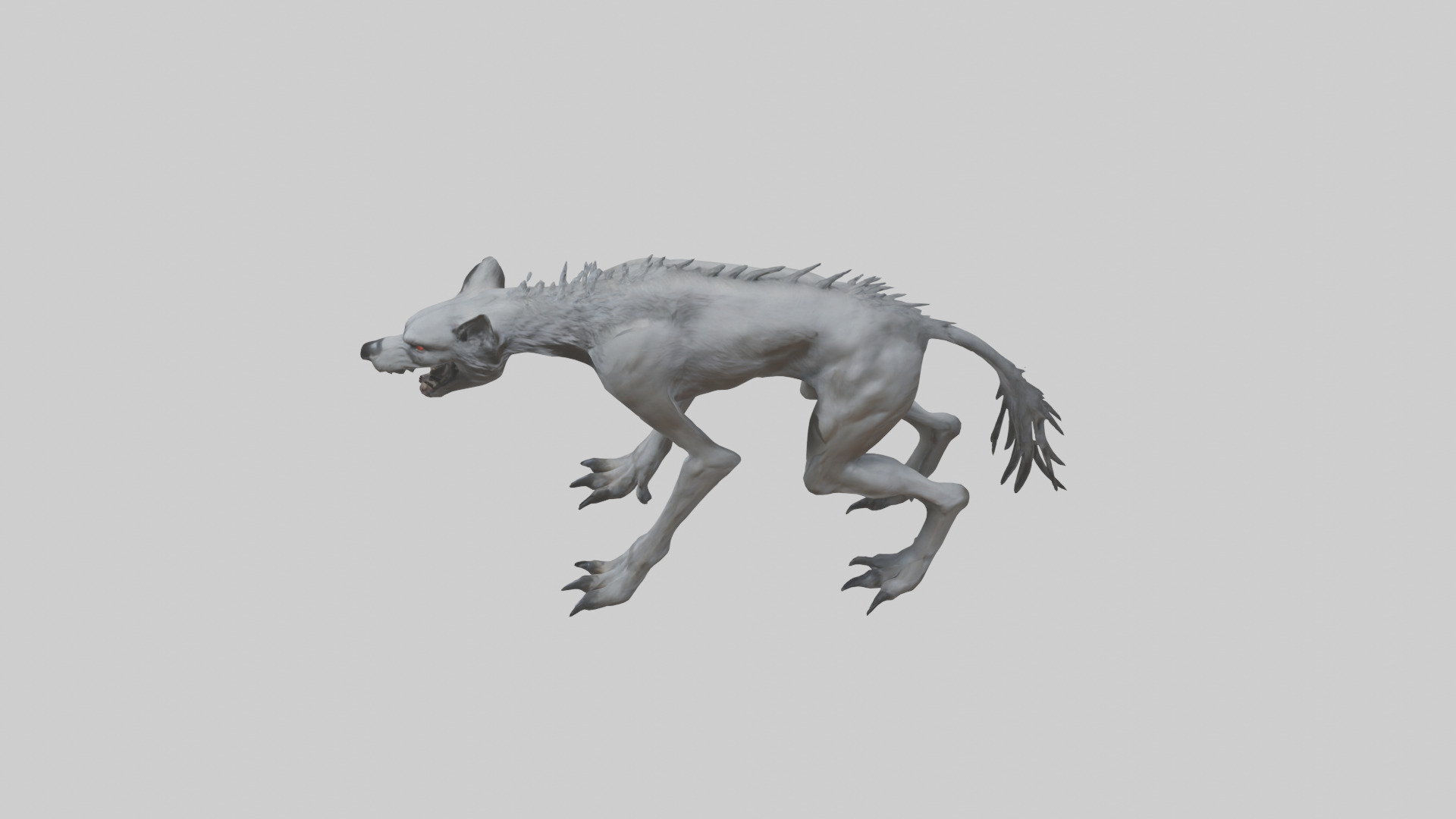 Mutated Wolf model Low-poly 3D model_17