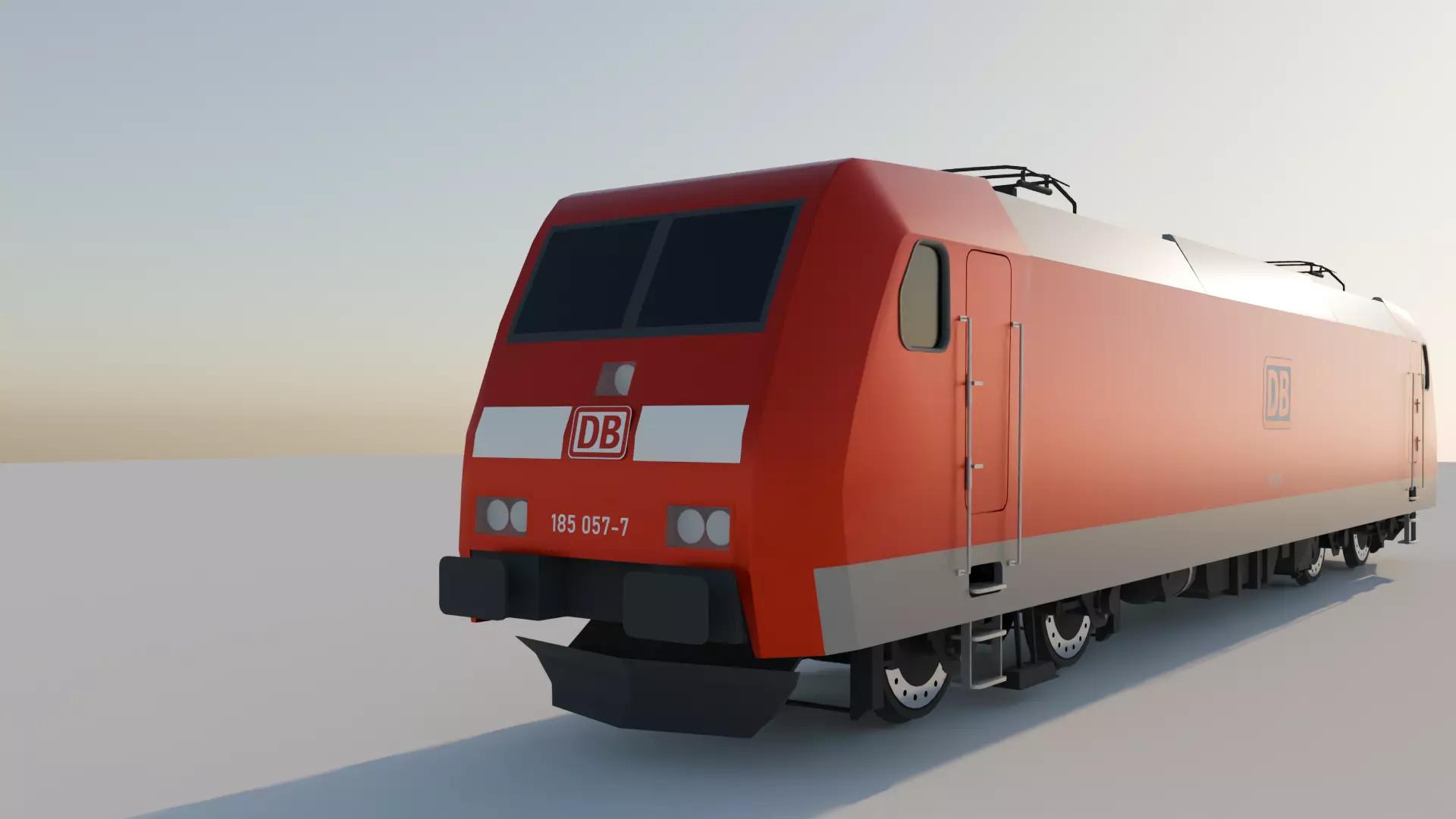 DB BR 185 Electric Locomotive Low-poly 3D model