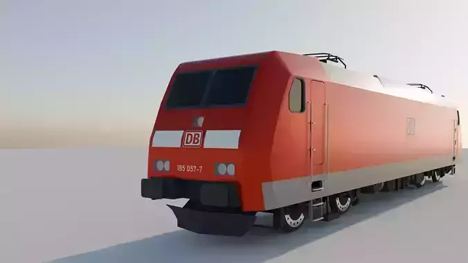 DB BR 185 Electric Locomotive Low-poly 3D model