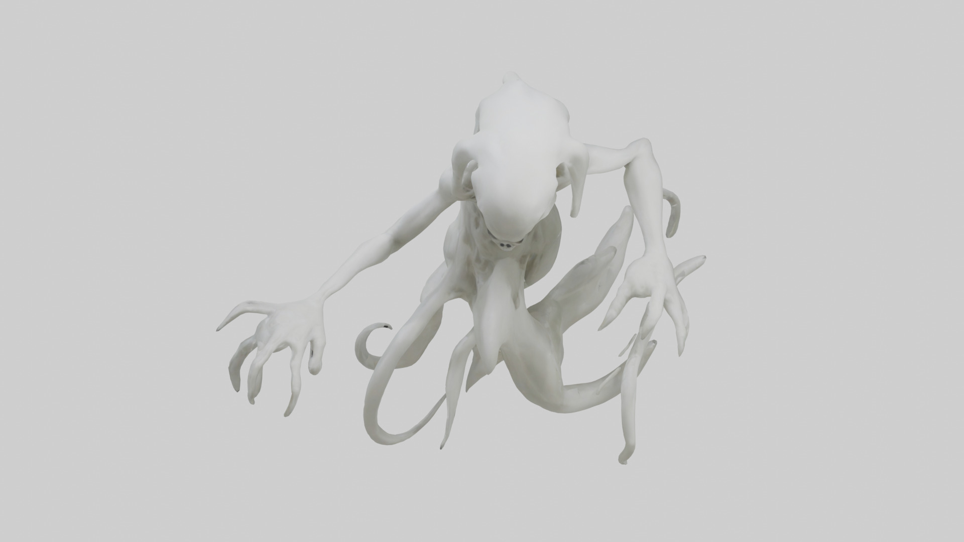 Mutating ghost model Low-poly 3D model_16