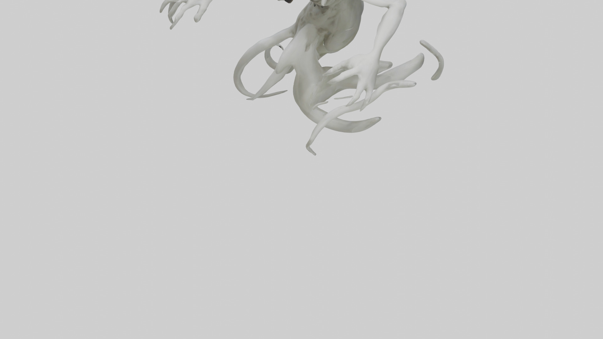 Mutating ghost model Low-poly 3D model_5