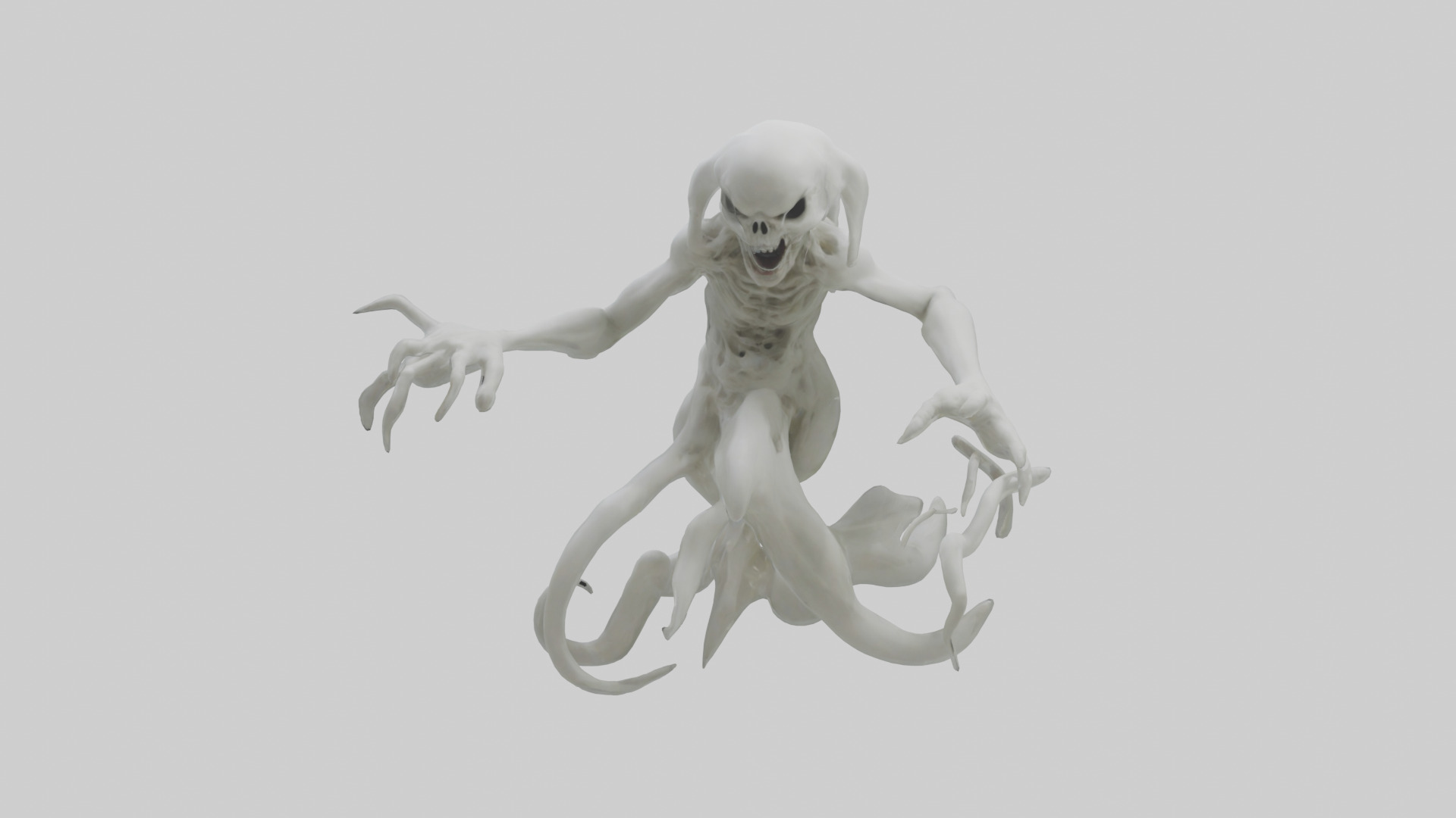Mutating ghost model Low-poly 3D model_9