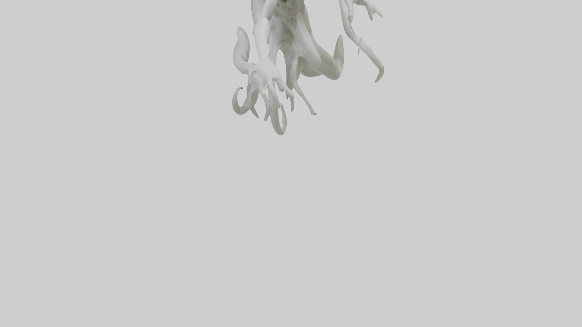 Mutating ghost model Low-poly 3D model_6