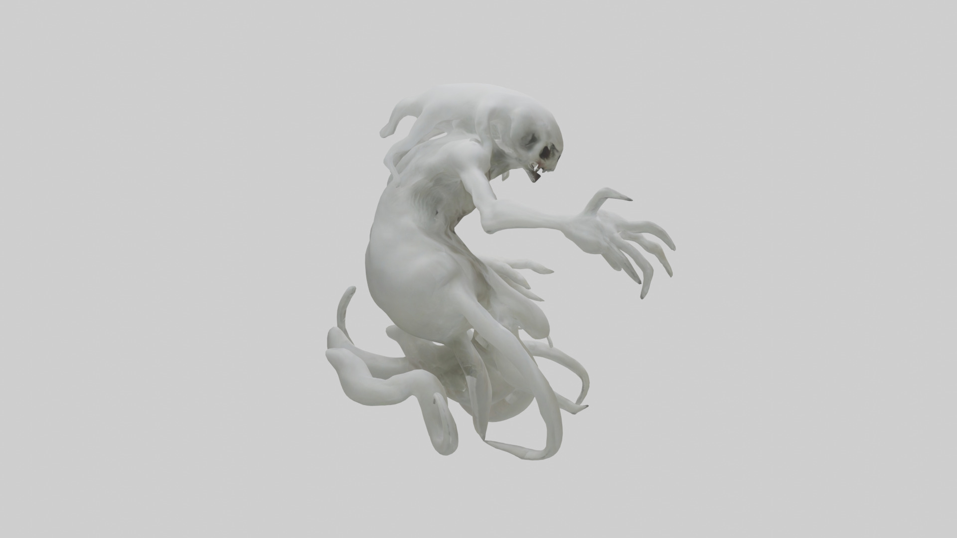 Mutating ghost model Low-poly 3D model_13