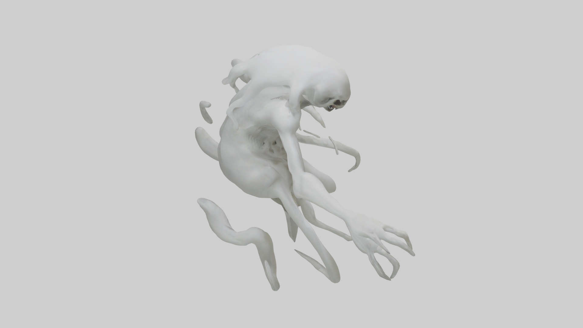 Mutating ghost model Low-poly 3D model_18