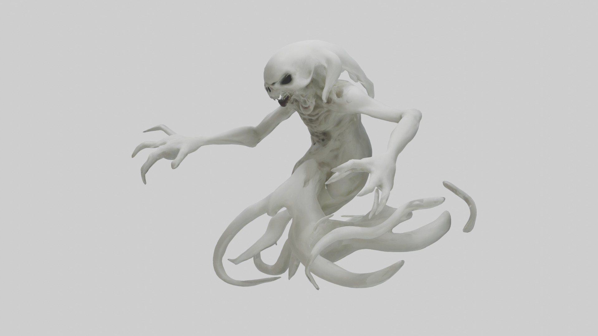 Mutating ghost model Low-poly 3D model_8
