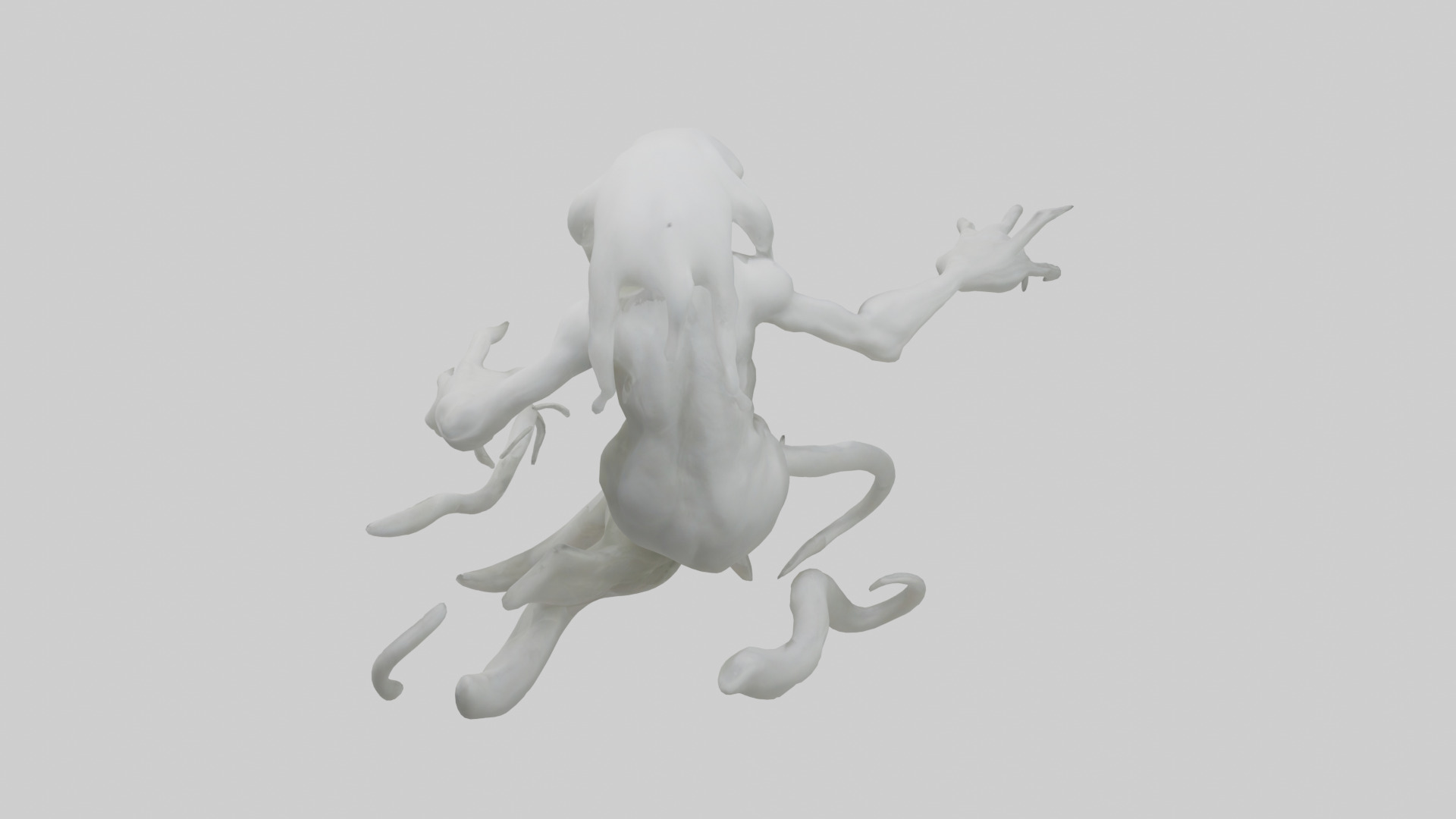 Mutating ghost model Low-poly 3D model_15