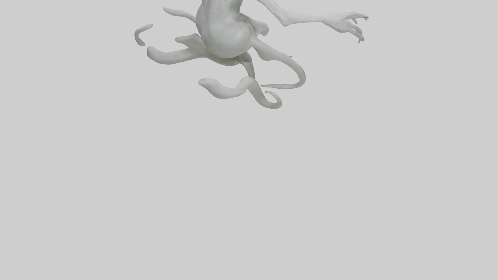 Mutating ghost model Low-poly 3D model_4
