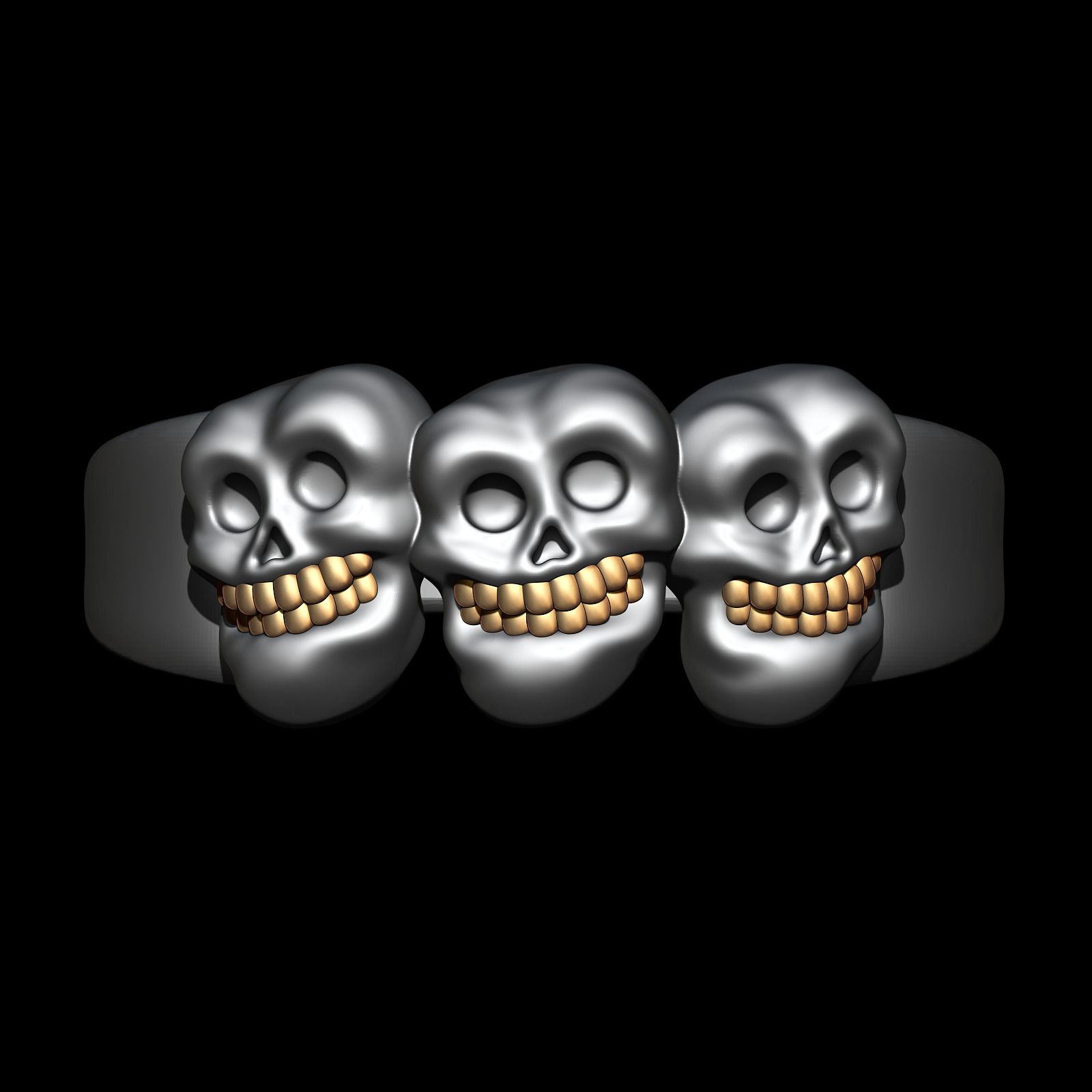 Ugly Skull Ring2 3D print model_2