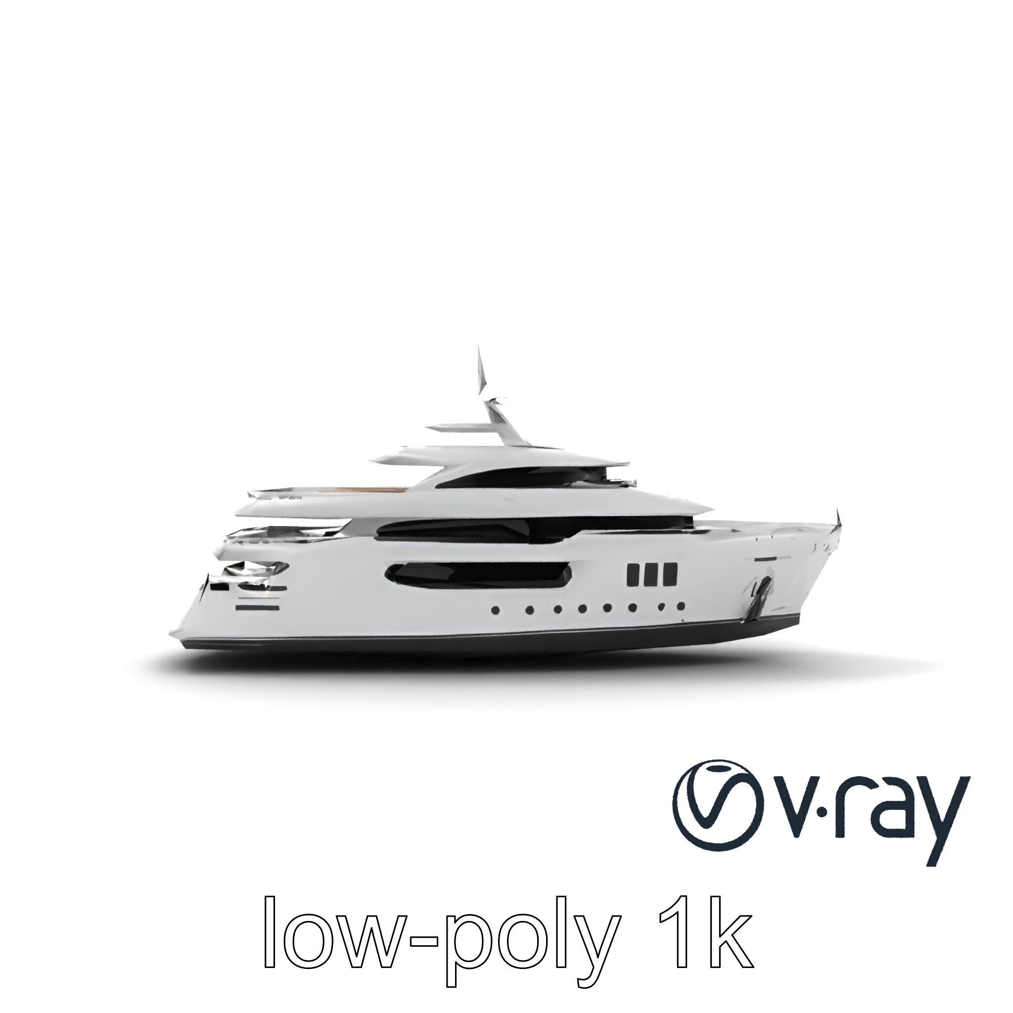 Expedition-Class Superyacht Polar-Resistant Model Pack Low-poly 3D model_12