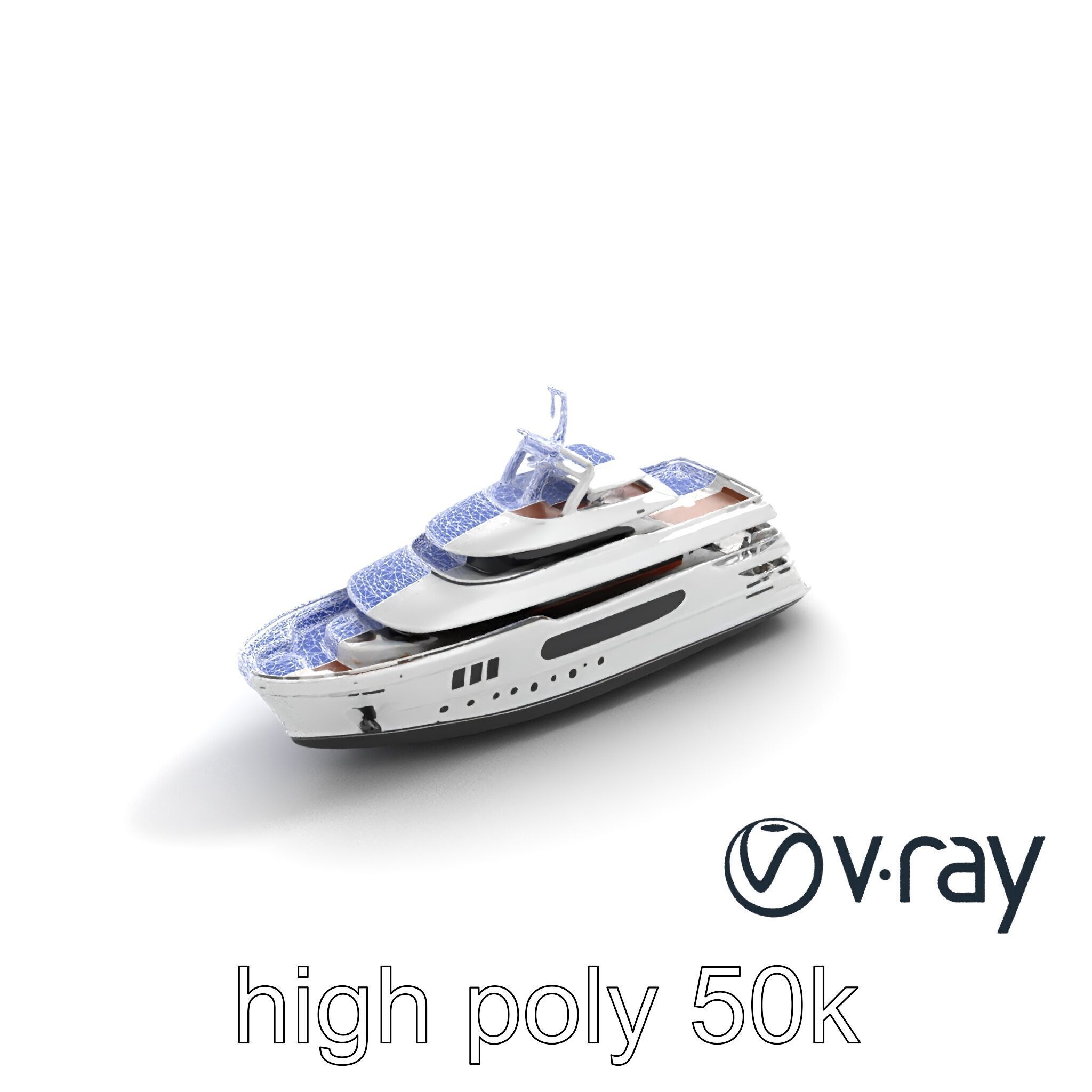 Expedition-Class Superyacht Polar-Resistant Model Pack Low-poly 3D model_28