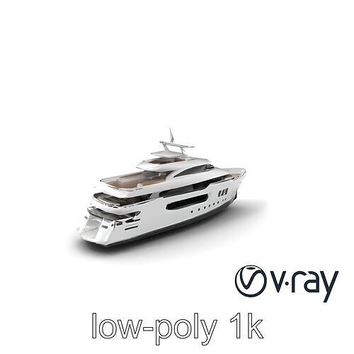 Expedition-Class Superyacht Polar-Resistant Model Pack Low-poly 3D model