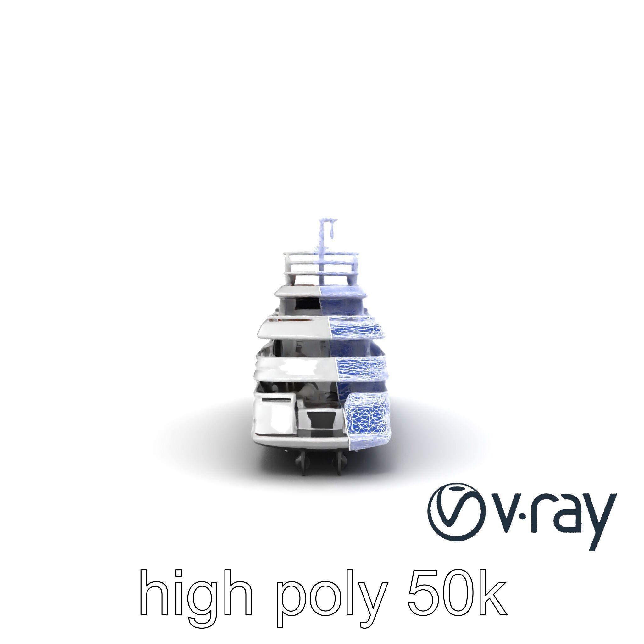Expedition-Class Superyacht Polar-Resistant Model Pack Low-poly 3D model_15