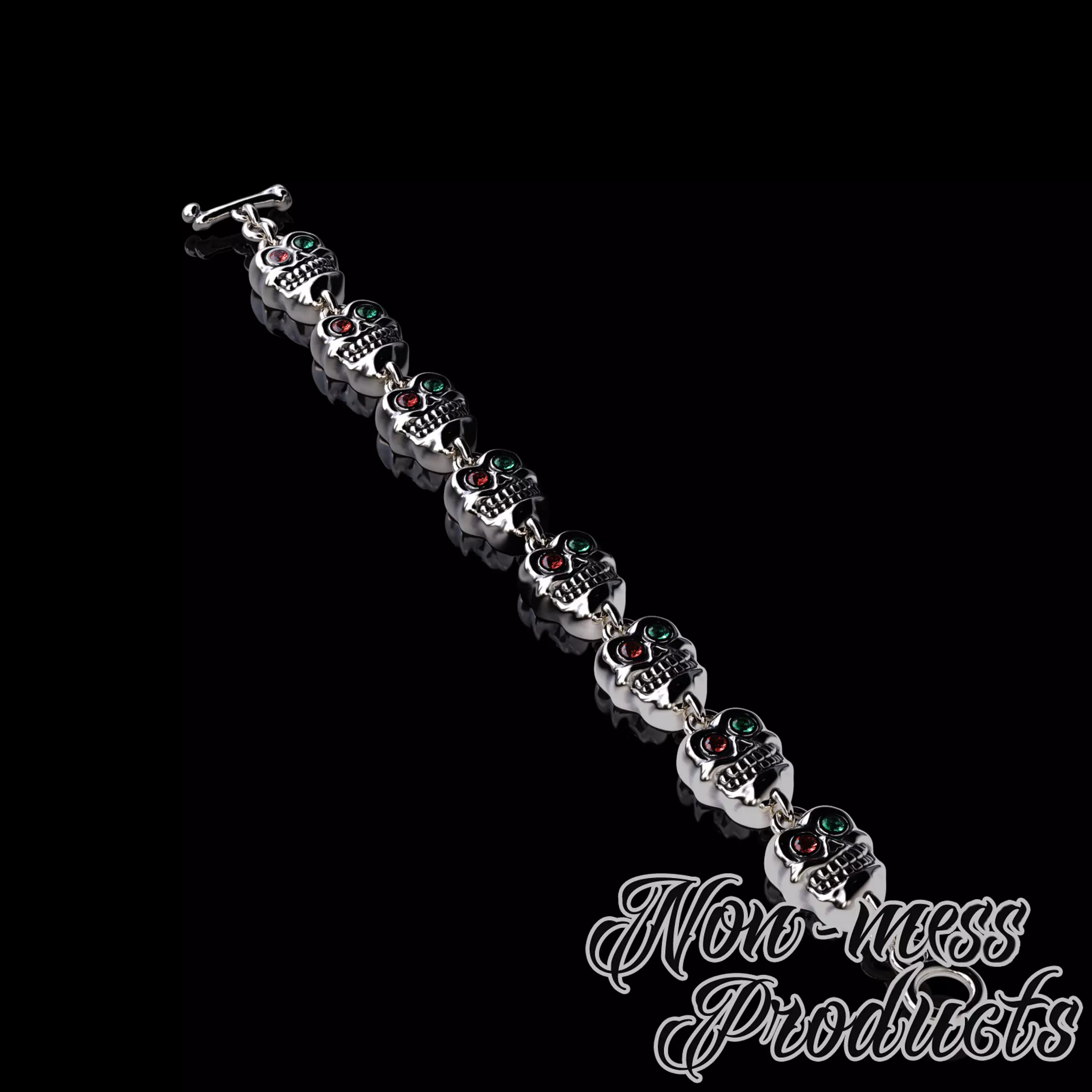 Ugly Skull Chain Bracelet 3D print model