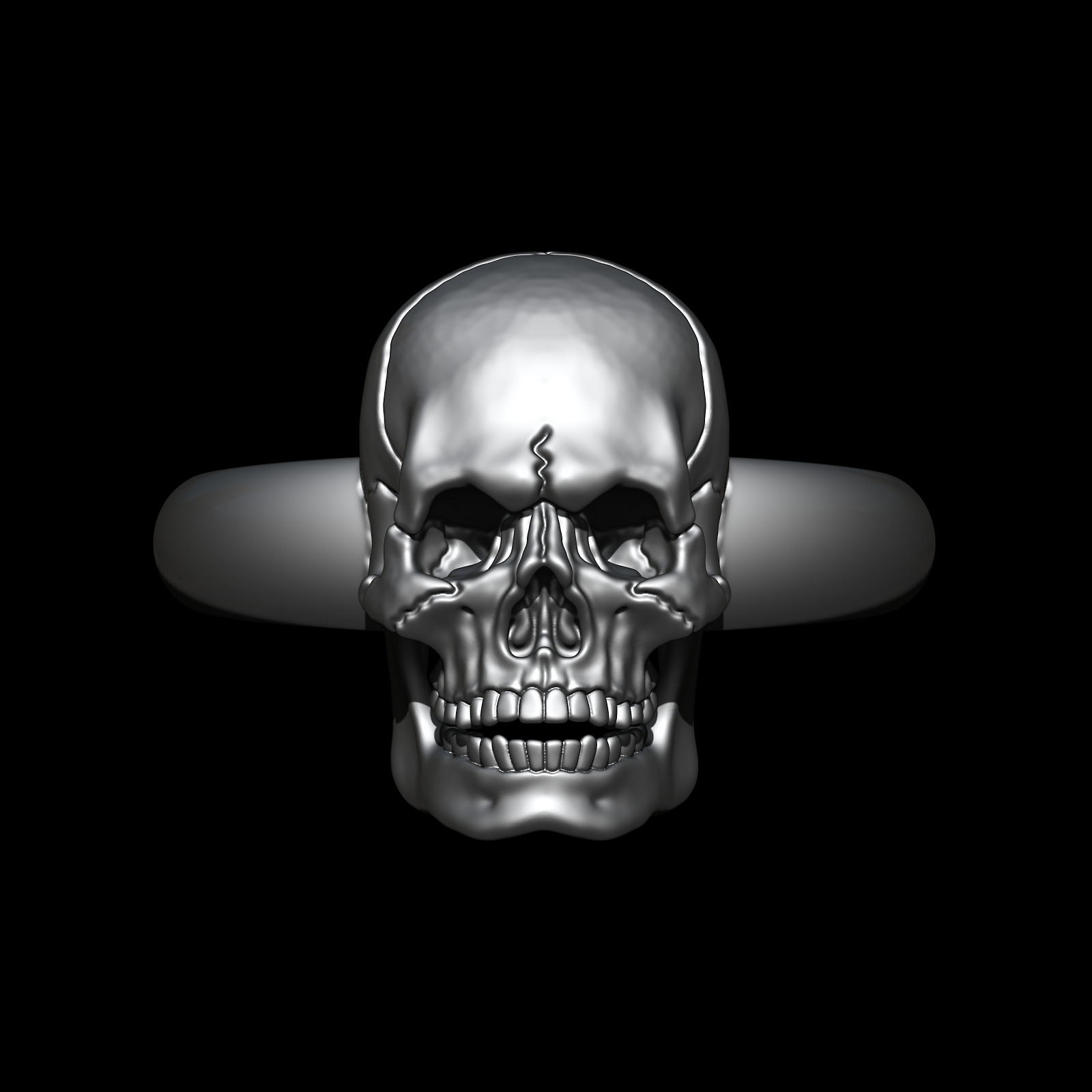 Skull Ring 3D print model_2