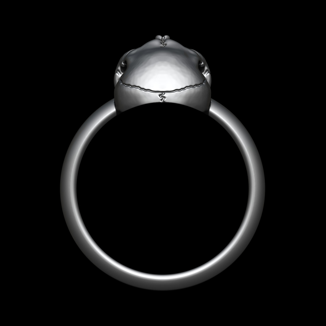 Skull Ring 3D print model_5