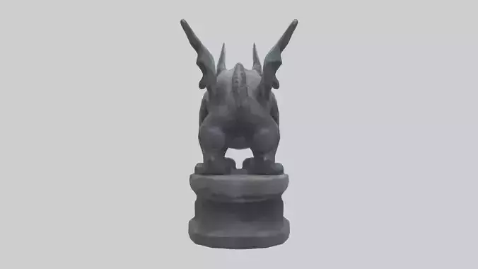 Mysterious Beast statue model Low-poly 3D model