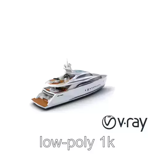 Floating Skybridge Yacht model pack with elevated observation bridge