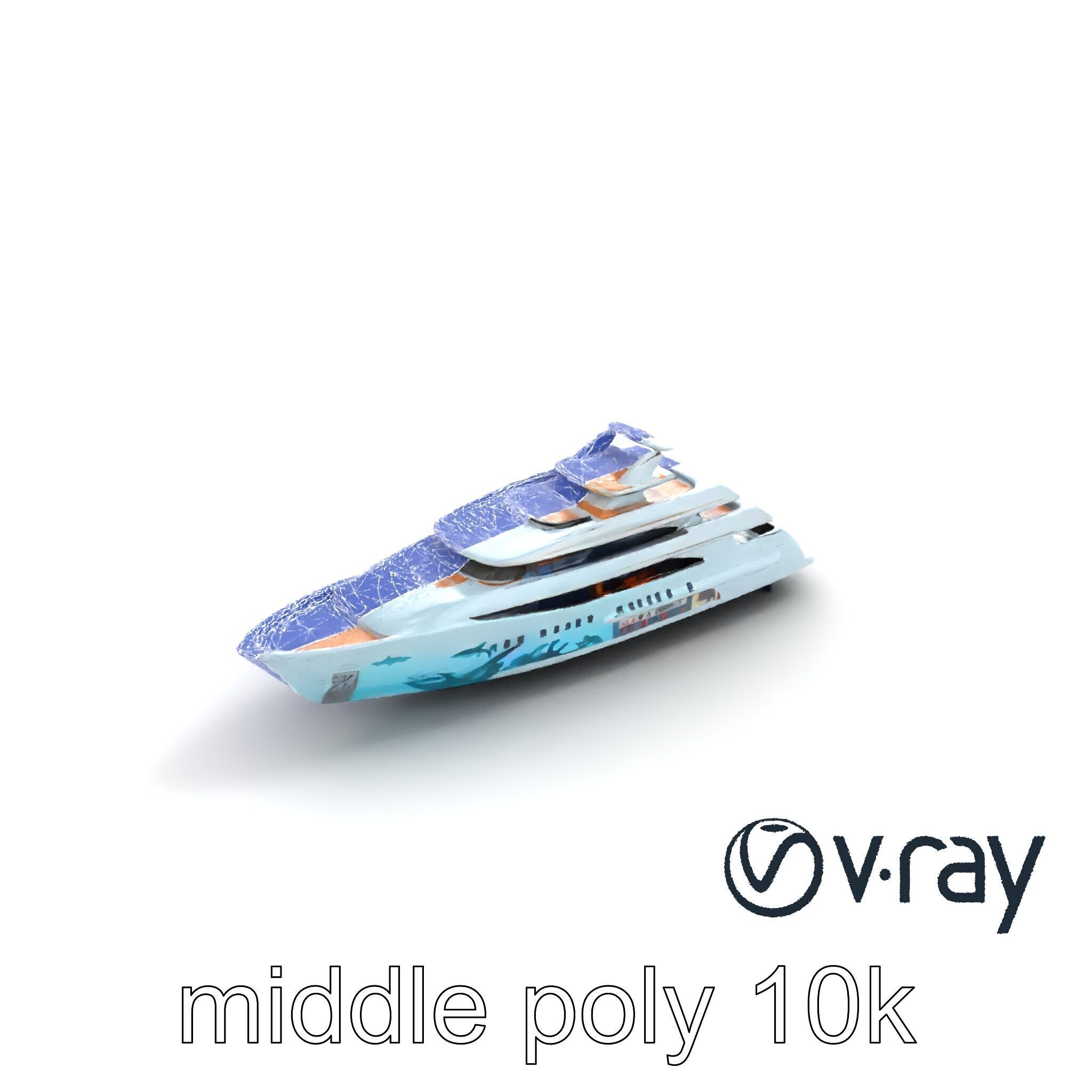 Underwater Glass-Hull Superyacht 3D model pack Low-poly 3D model_24