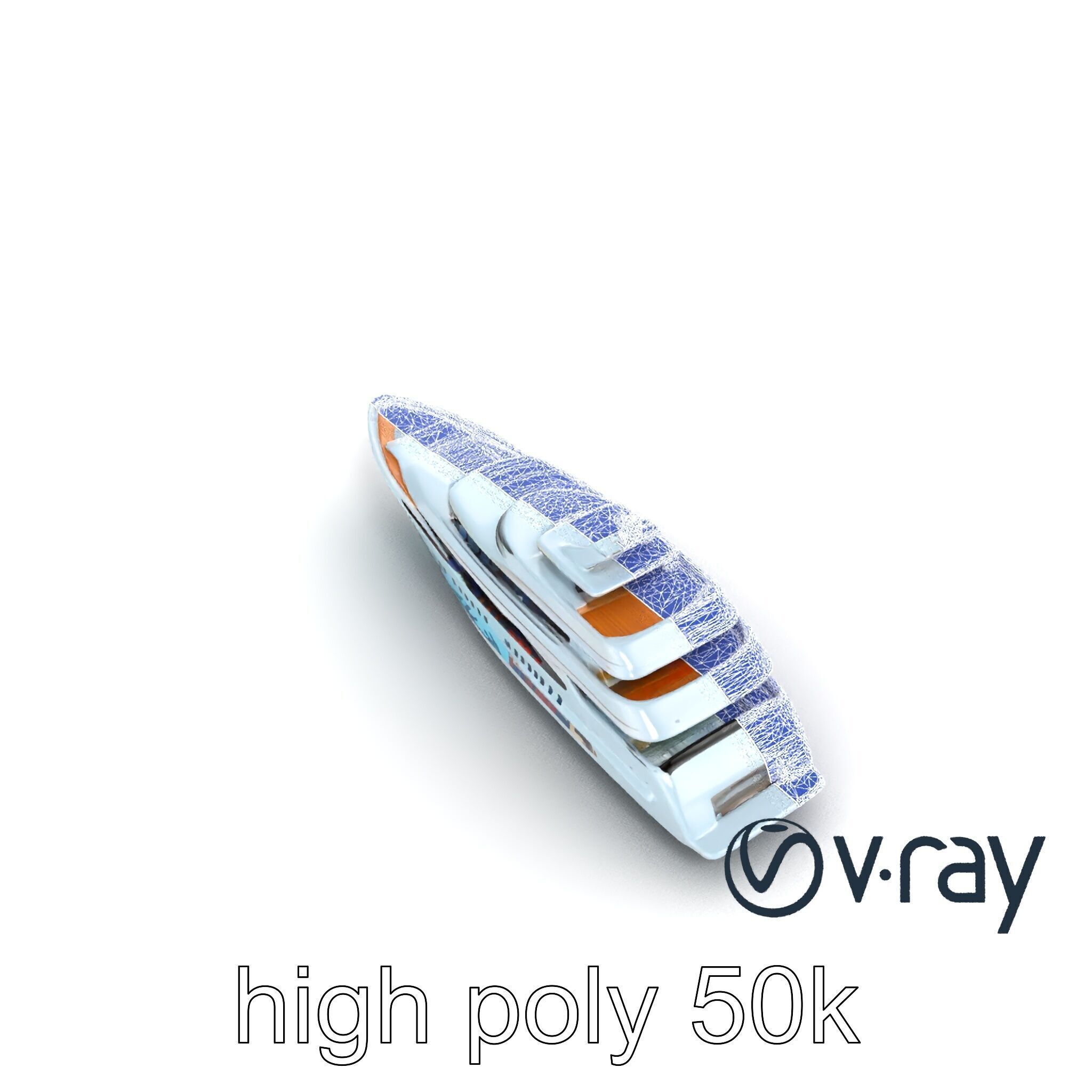 Underwater Glass-Hull Superyacht 3D model pack Low-poly 3D model_29