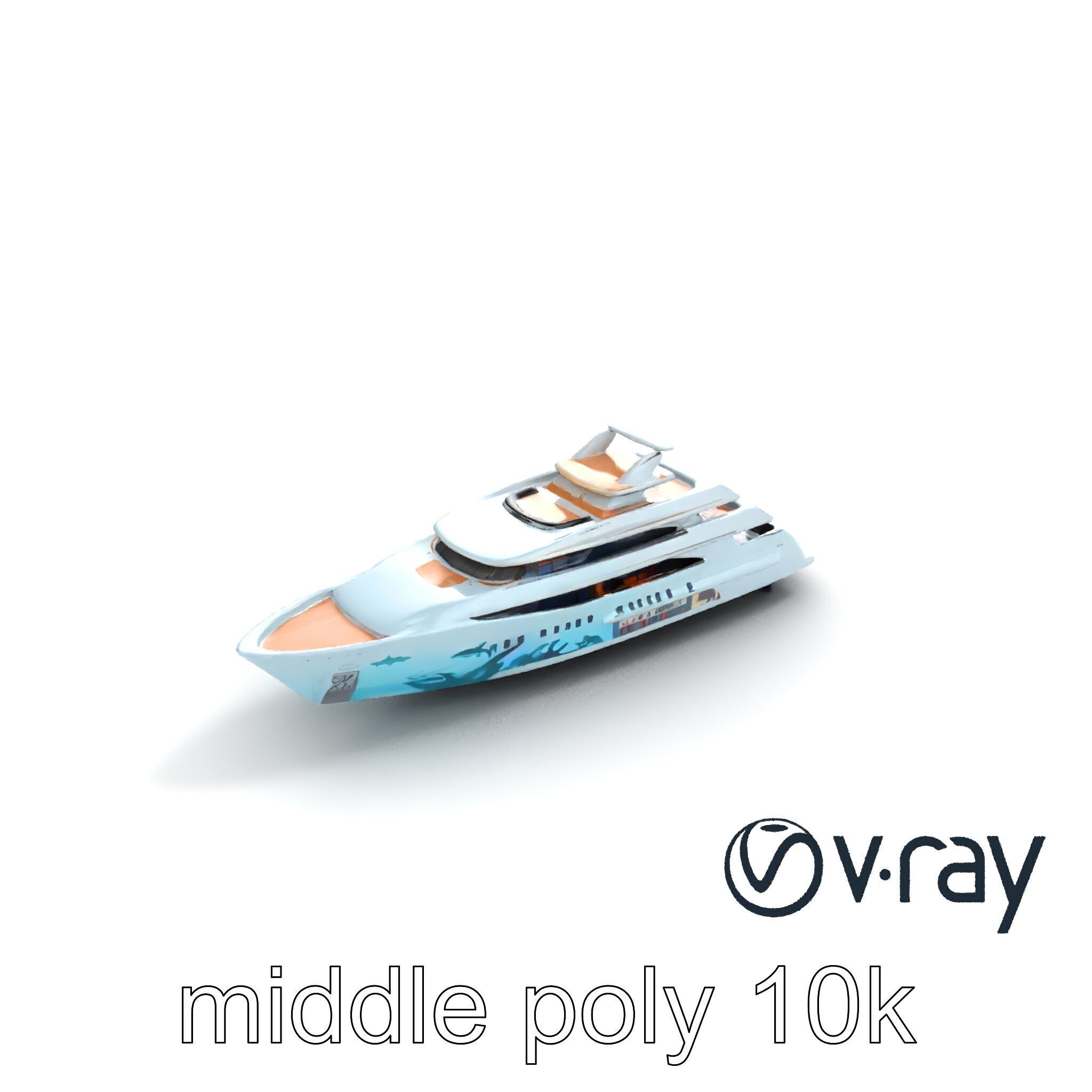 Underwater Glass-Hull Superyacht 3D model pack Low-poly 3D model_6