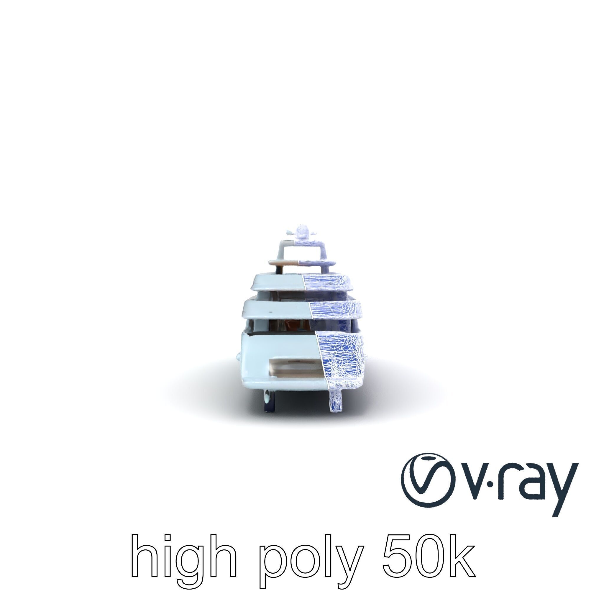 Underwater Glass-Hull Superyacht 3D model pack Low-poly 3D model_20