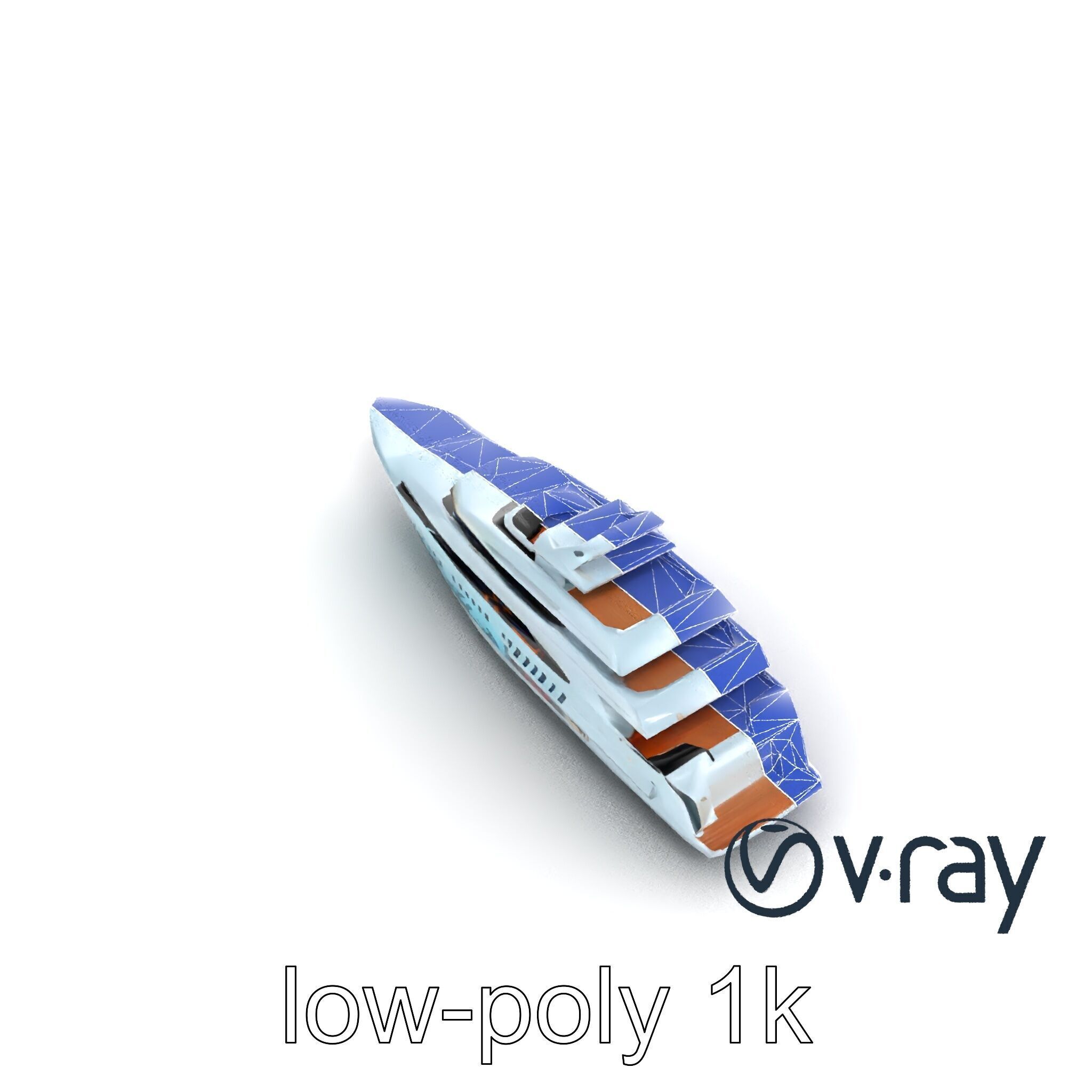 Underwater Glass-Hull Superyacht 3D model pack Low-poly 3D model_12
