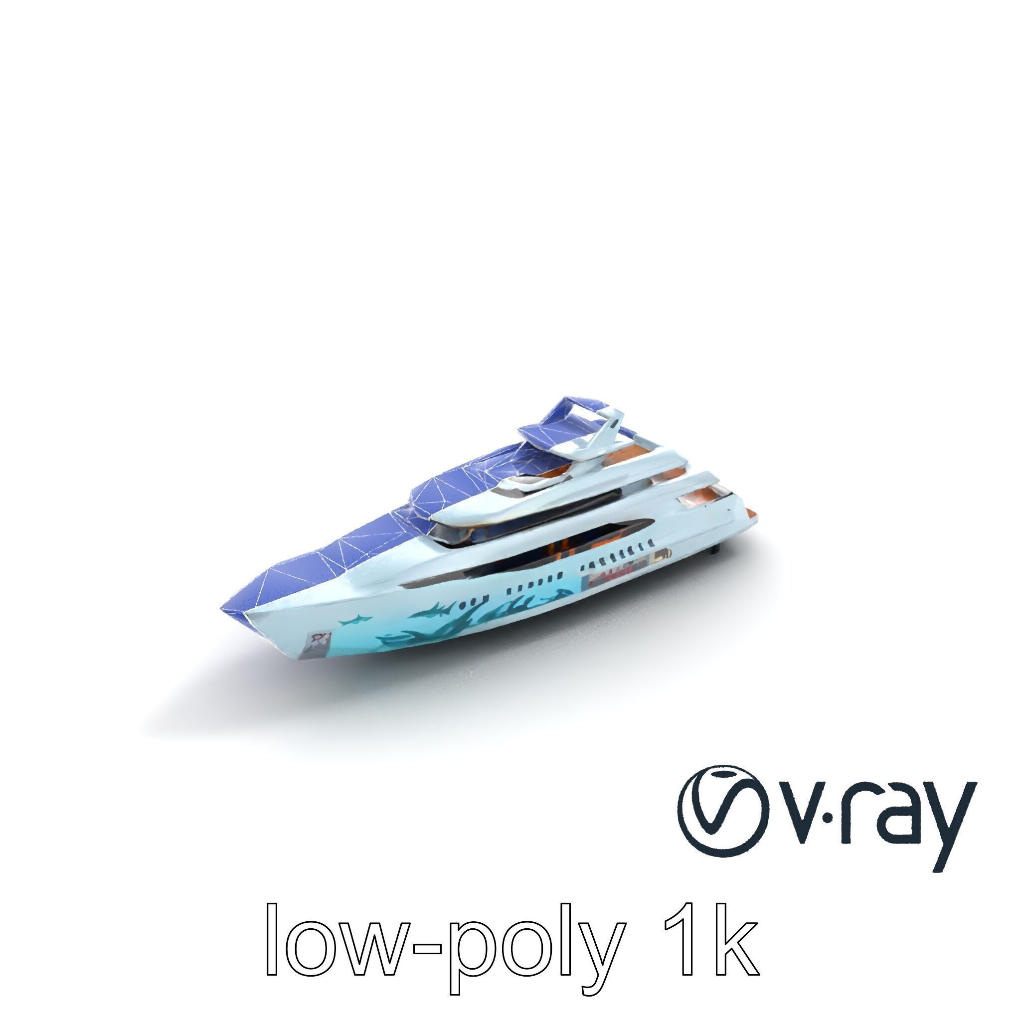 Underwater Glass-Hull Superyacht 3D model pack Low-poly 3D model_18