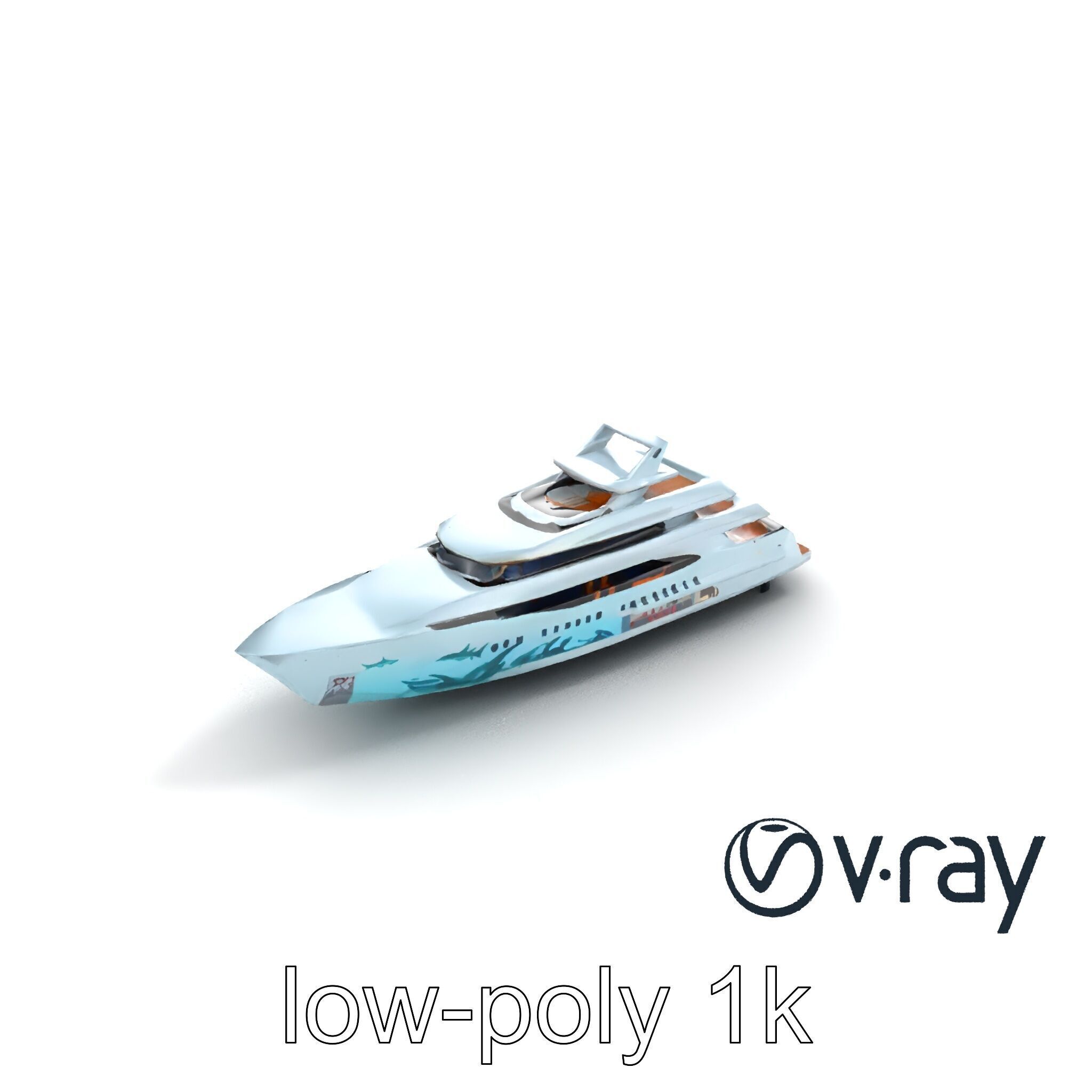 Underwater Glass-Hull Superyacht 3D model pack Low-poly 3D model_10