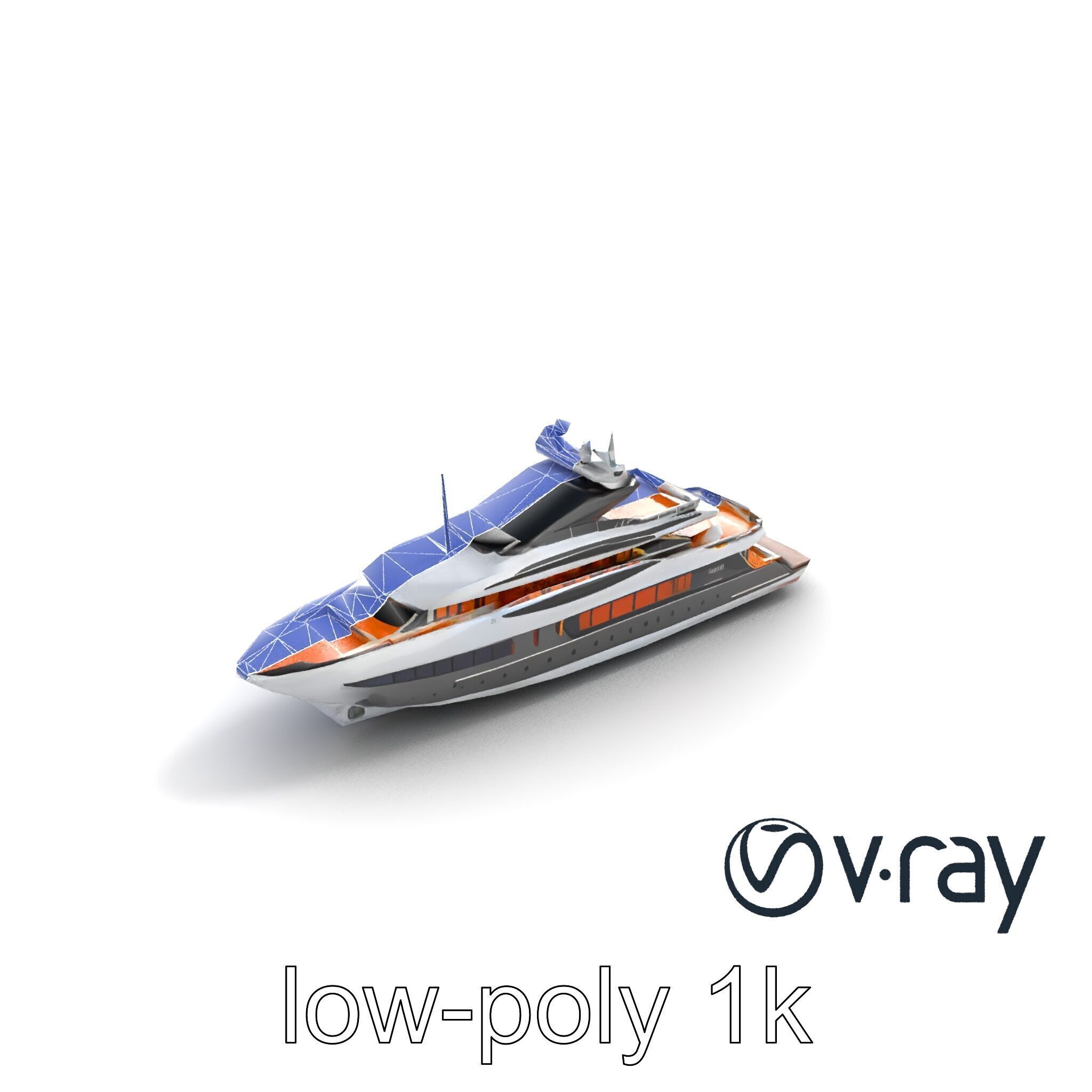 Regal Royal Superyacht with Versailles-style Opulence model pack Low-poly 3D model_27