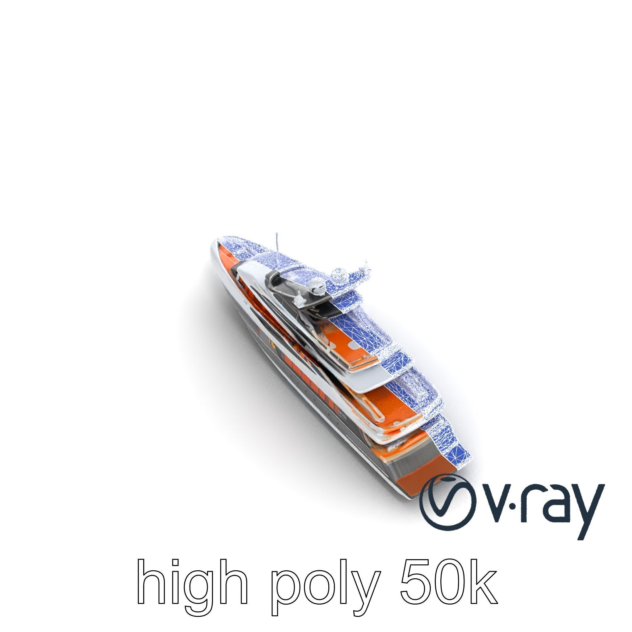 Regal Royal Superyacht with Versailles-style Opulence model pack Low-poly 3D model_32