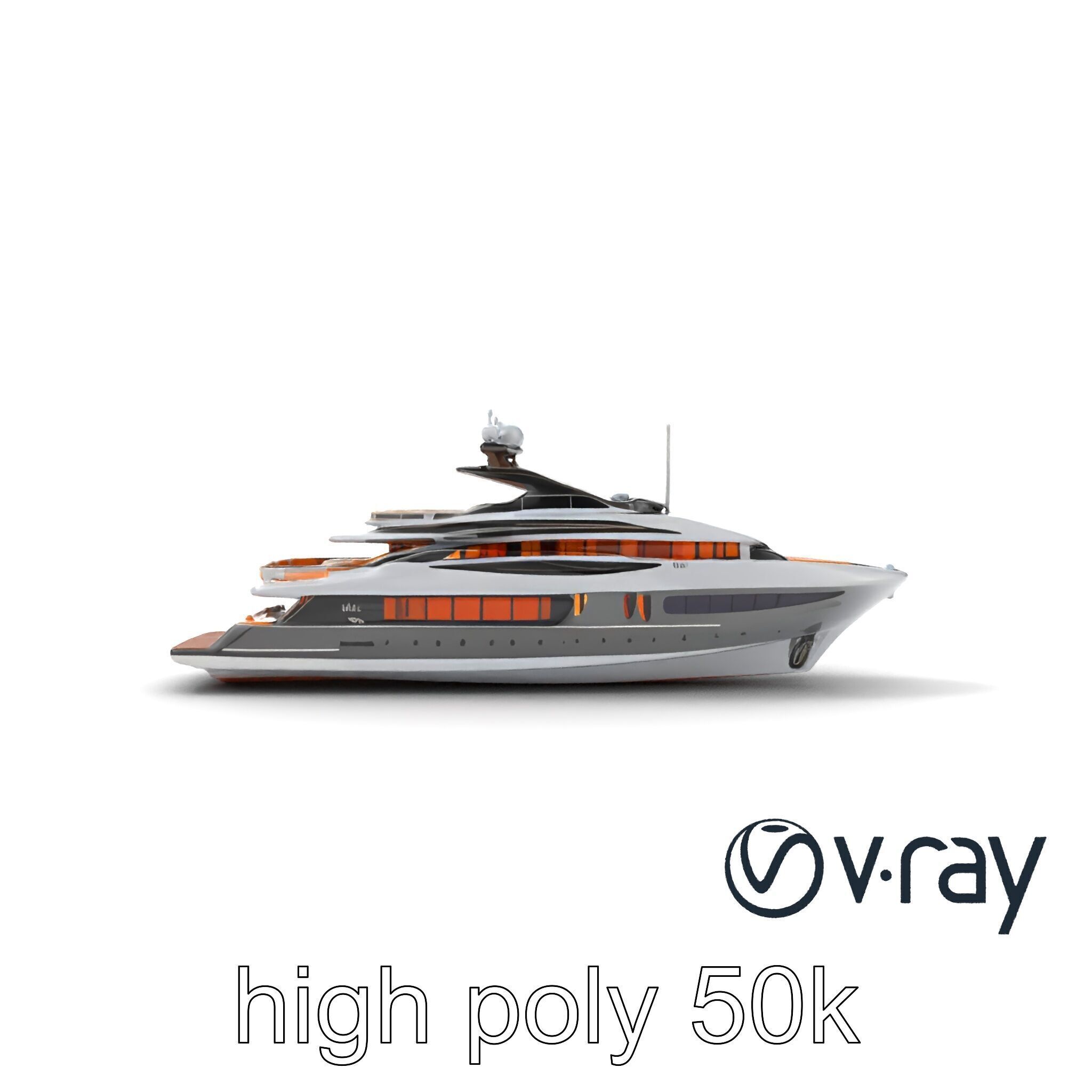 Regal Royal Superyacht with Versailles-style Opulence model pack Low-poly 3D model_21