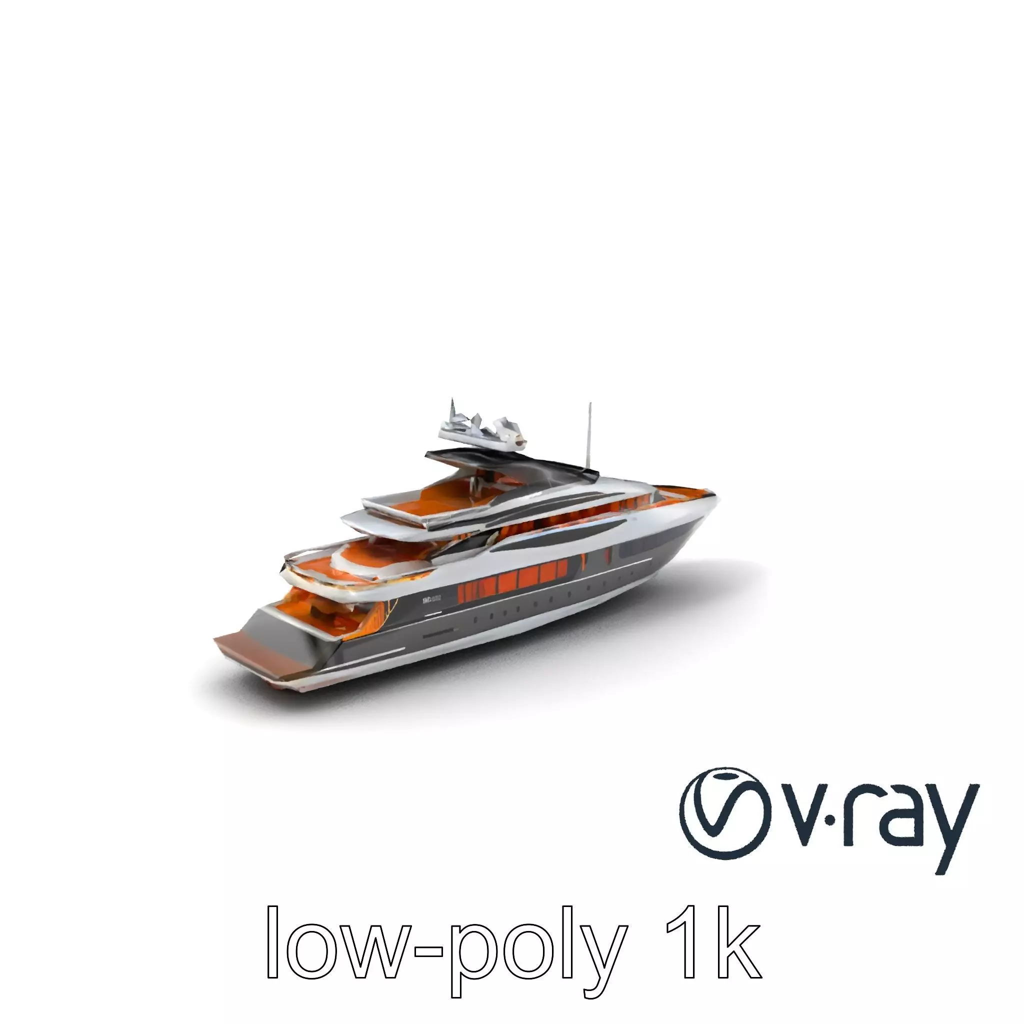 Regal Royal Superyacht with Versailles-style Opulence model pack Low-poly 3D model_0