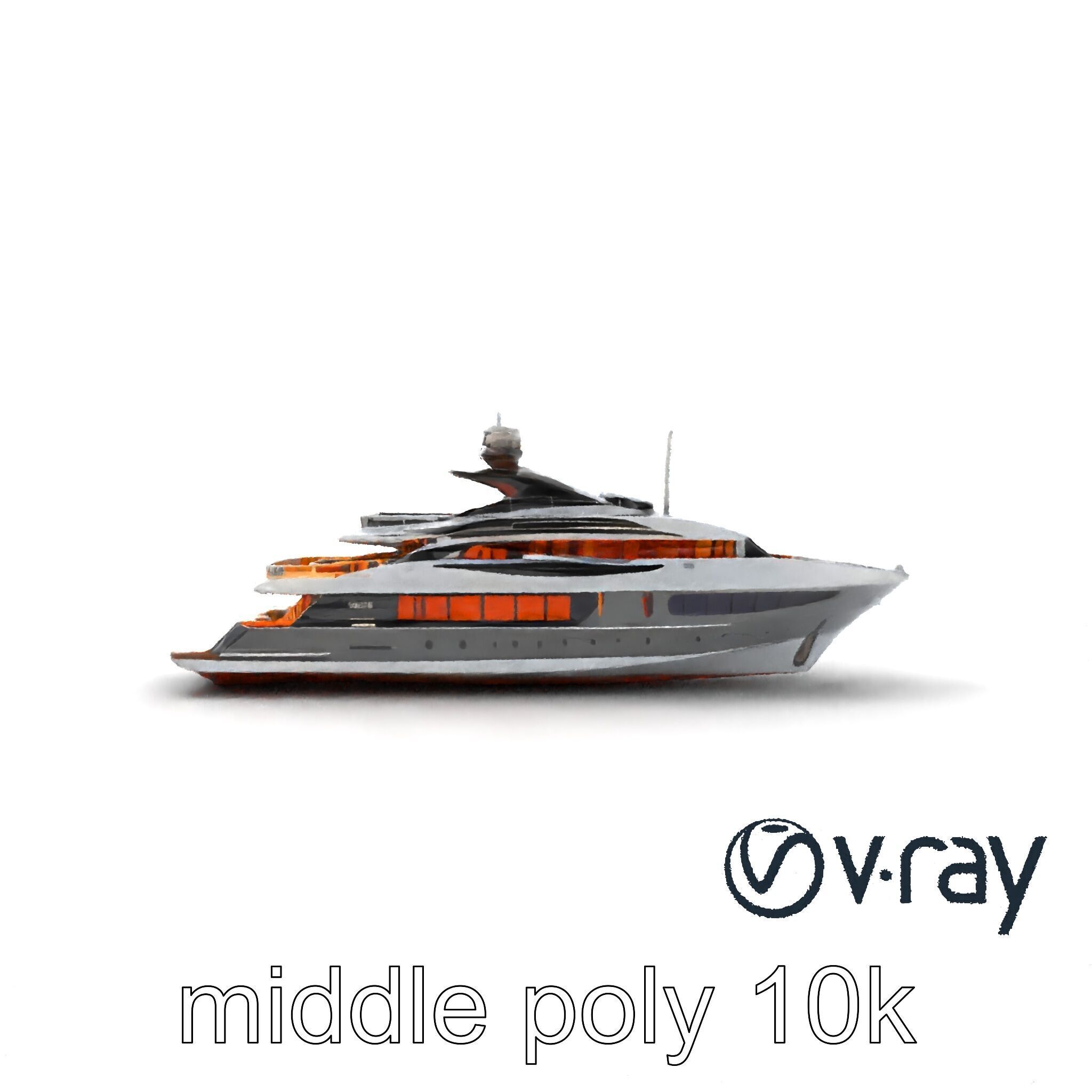 Regal Royal Superyacht with Versailles-style Opulence model pack Low-poly 3D model_31